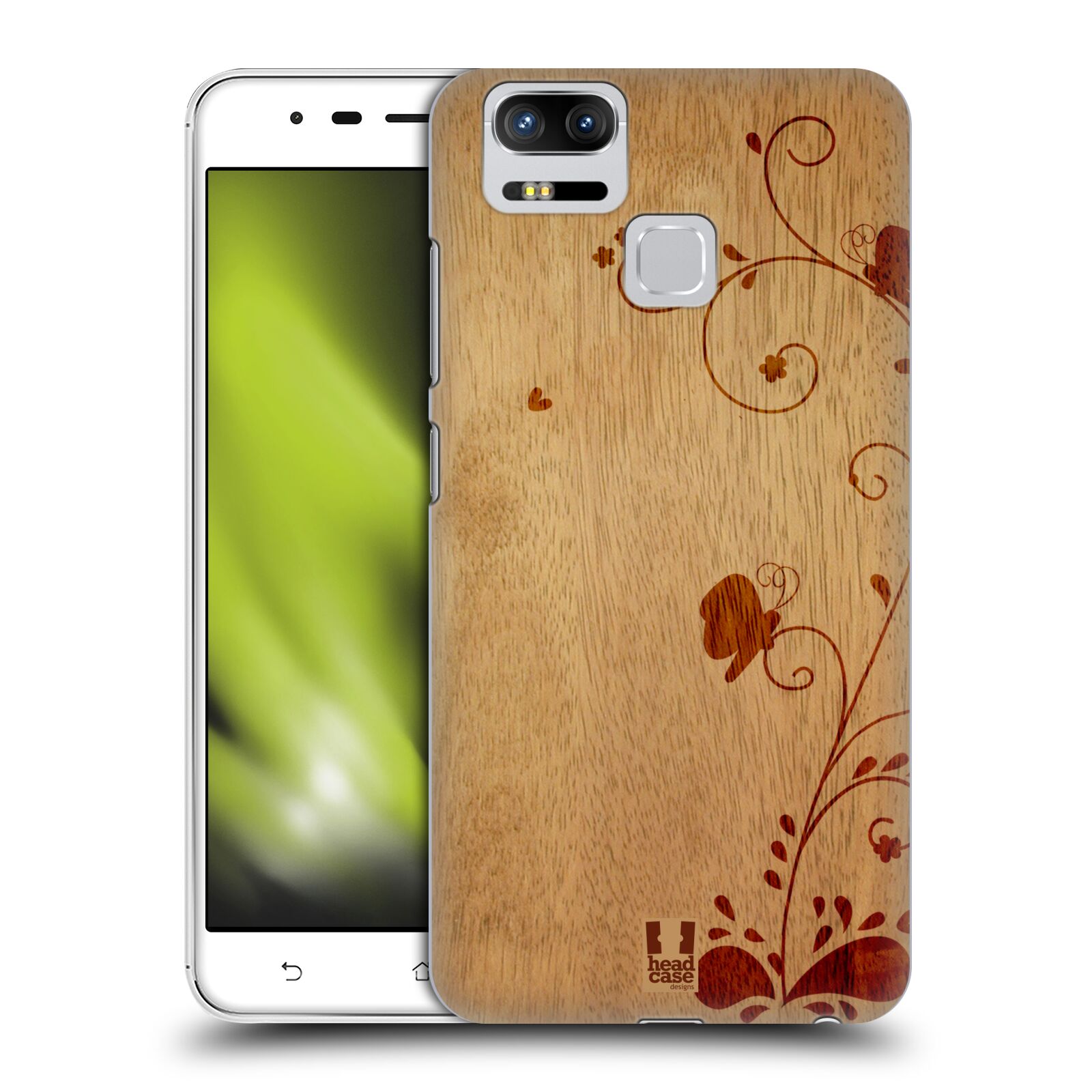 HEAD CASE plastový obal na mobil Asus Zenfone 3 Zoom ZE553KL vzor Dřevěné umění KVĚTINA
