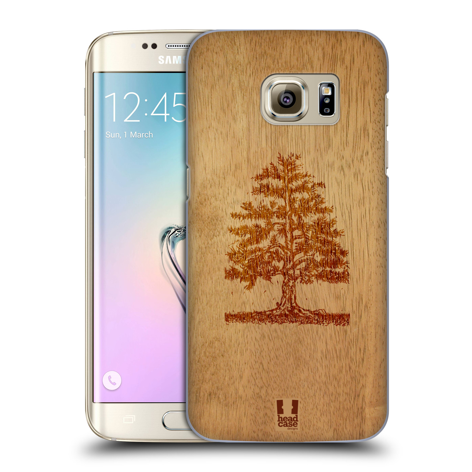 HEAD CASE plastový obal na mobil SAMSUNG GALAXY S7 EDGE vzor Dřevěné umění STROM