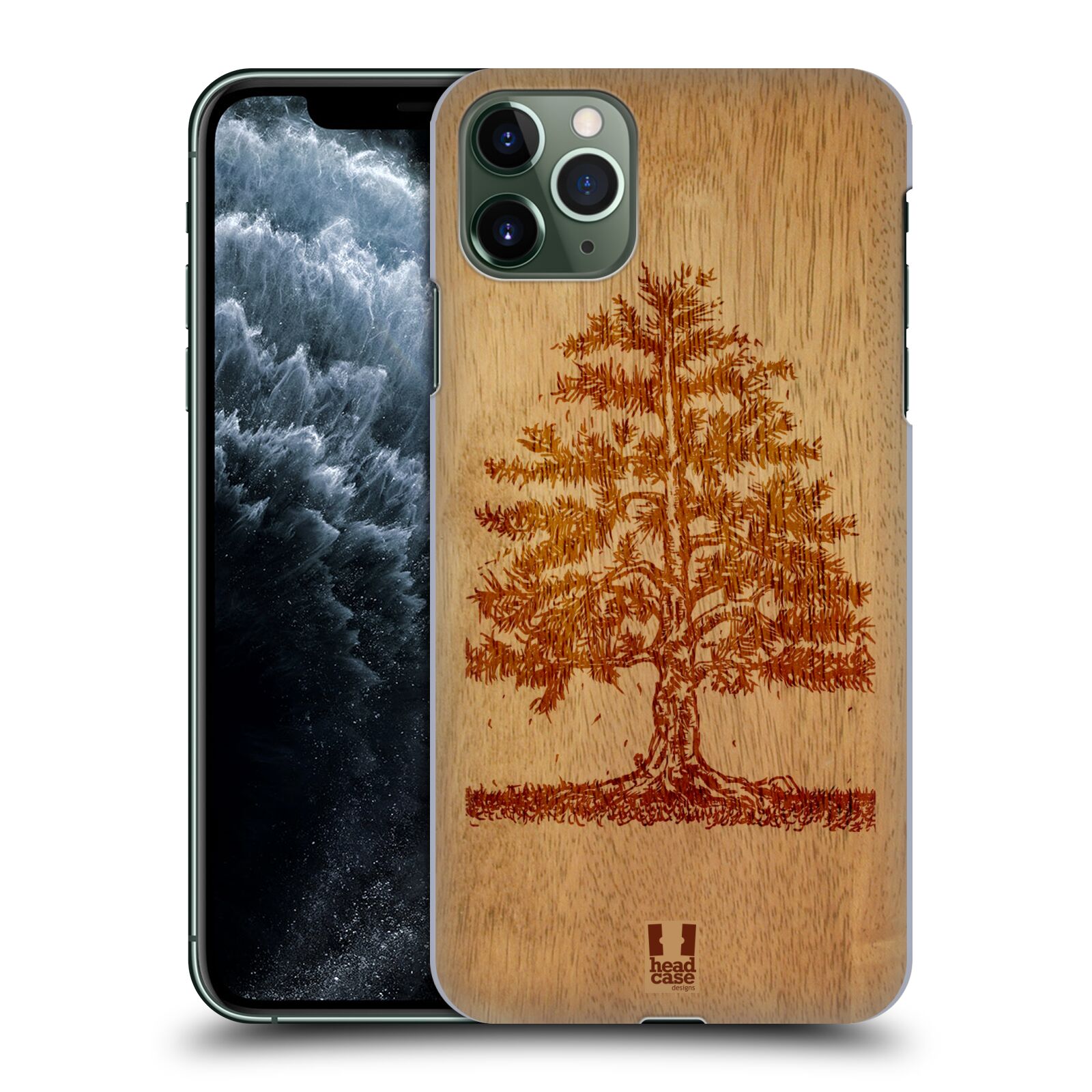 Pouzdro na mobil Apple Iphone 11 PRO MAX - HEAD CASE - vzor Dřevěné umění STROM