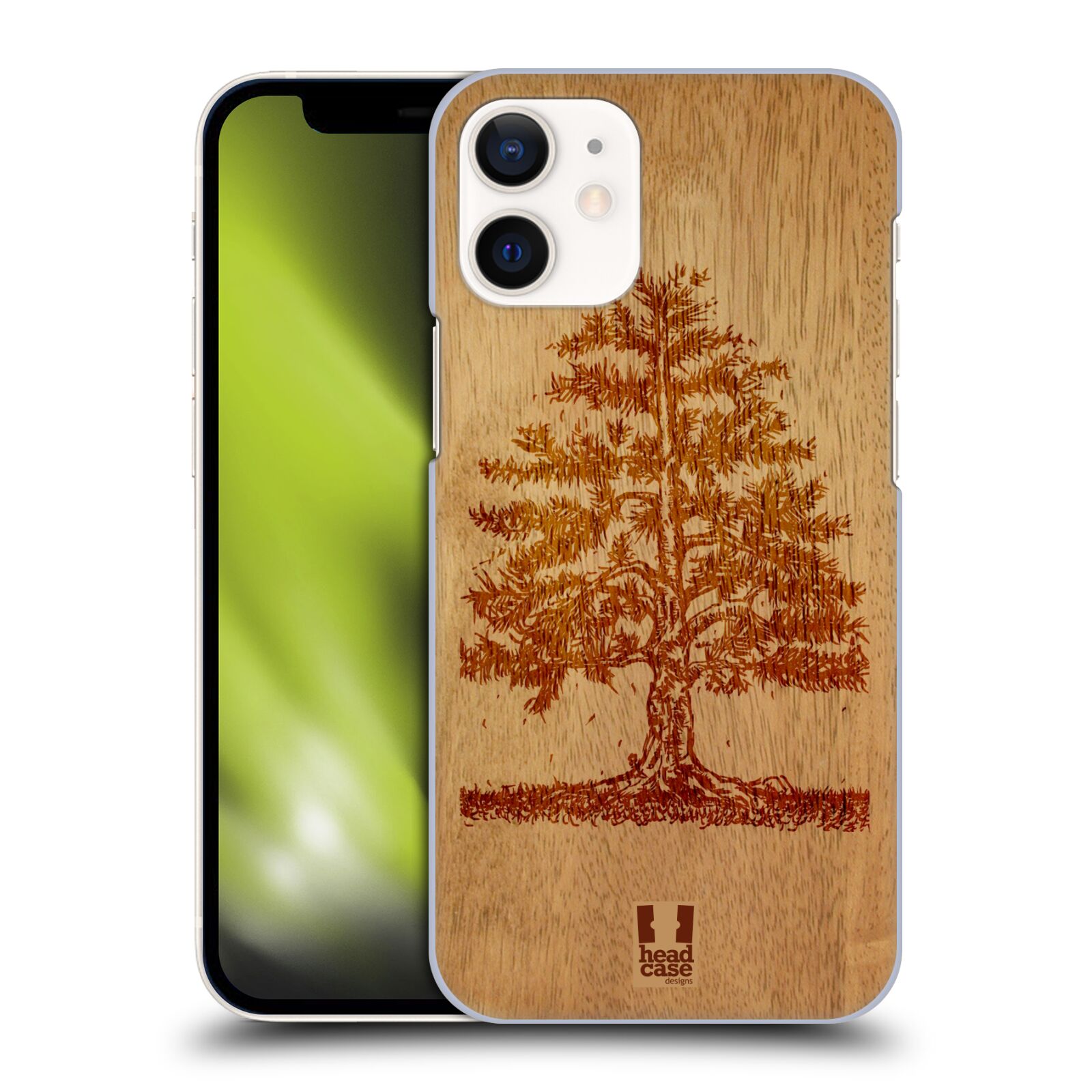 Plastový obal na mobil Apple Iphone 12 MINI vzor Dřevěné umění STROM