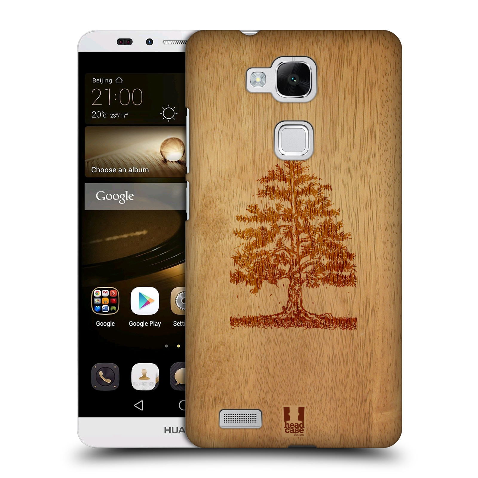 HEAD CASE plastový obal na mobil Huawei Mate 7 vzor Dřevěné umění STROM