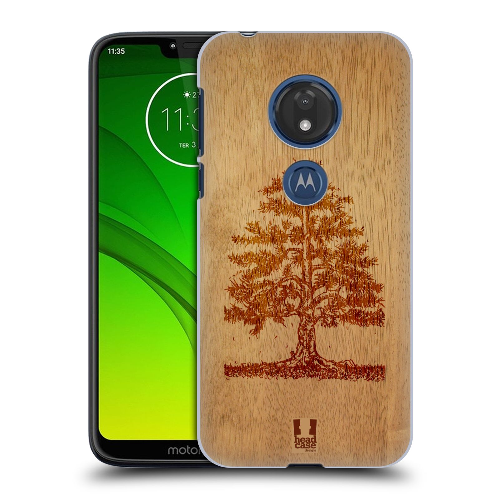 Pouzdro na mobil Motorola Moto G7 Play vzor Dřevěné umění STROM