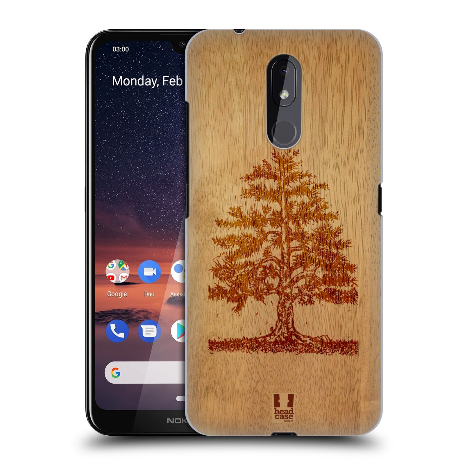 Pouzdro na mobil Nokia 3.2 - HEAD CASE - vzor Dřevěné umění STROM