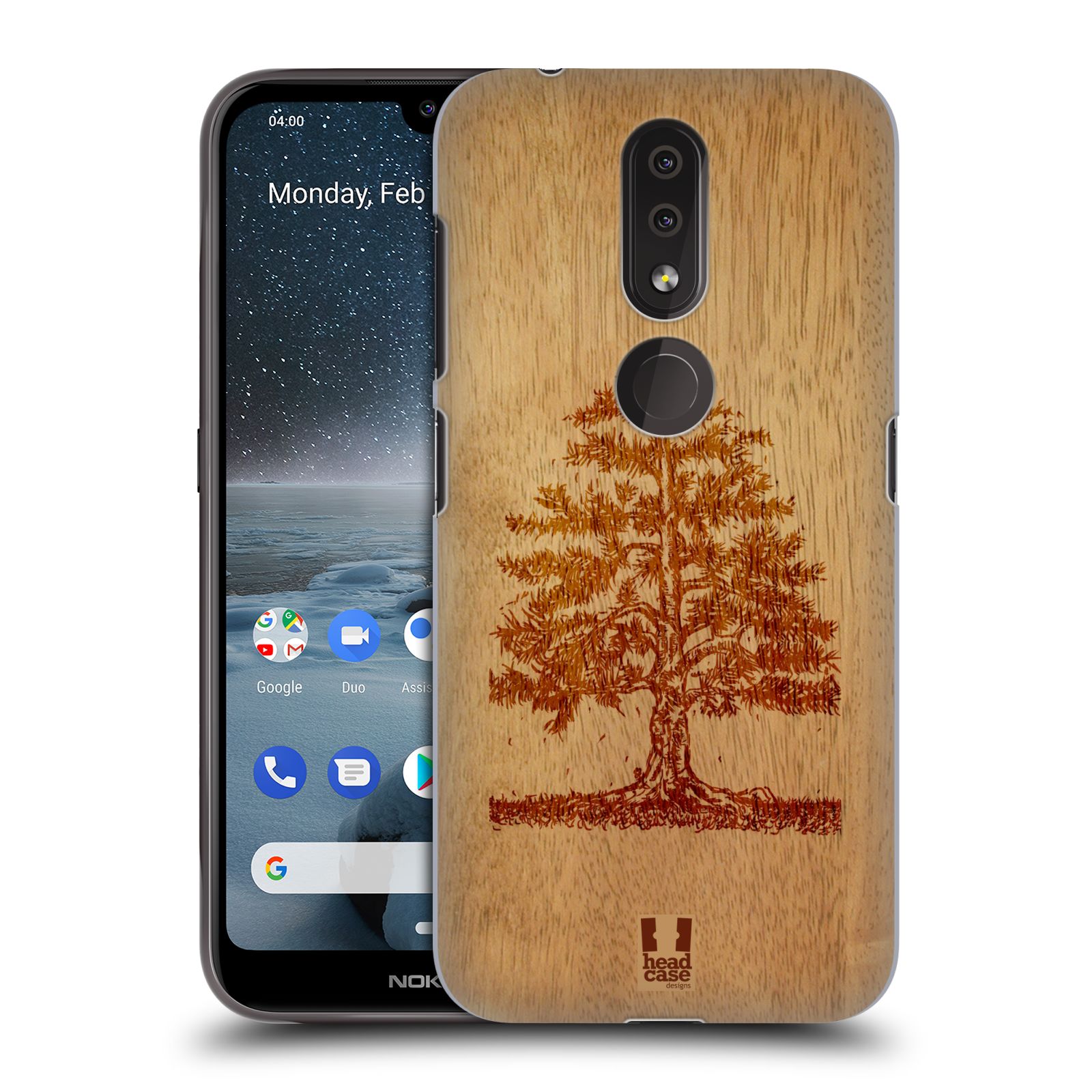 Pouzdro na mobil Nokia 4.2 - HEAD CASE - vzor Dřevěné umění STROM