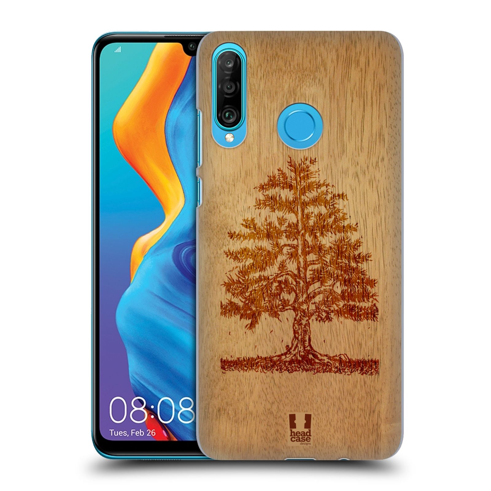 Pouzdro na mobil Huawei P30 LITE - HEAD CASE - vzor Dřevěné umění STROM