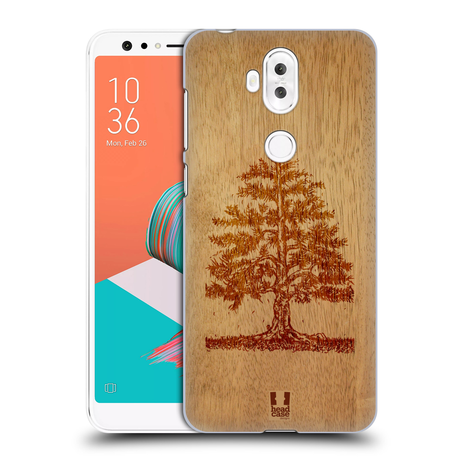 HEAD CASE plastový obal na mobil Asus Zenfone 5 LITE ZC600KL vzor Dřevěné umění STROM