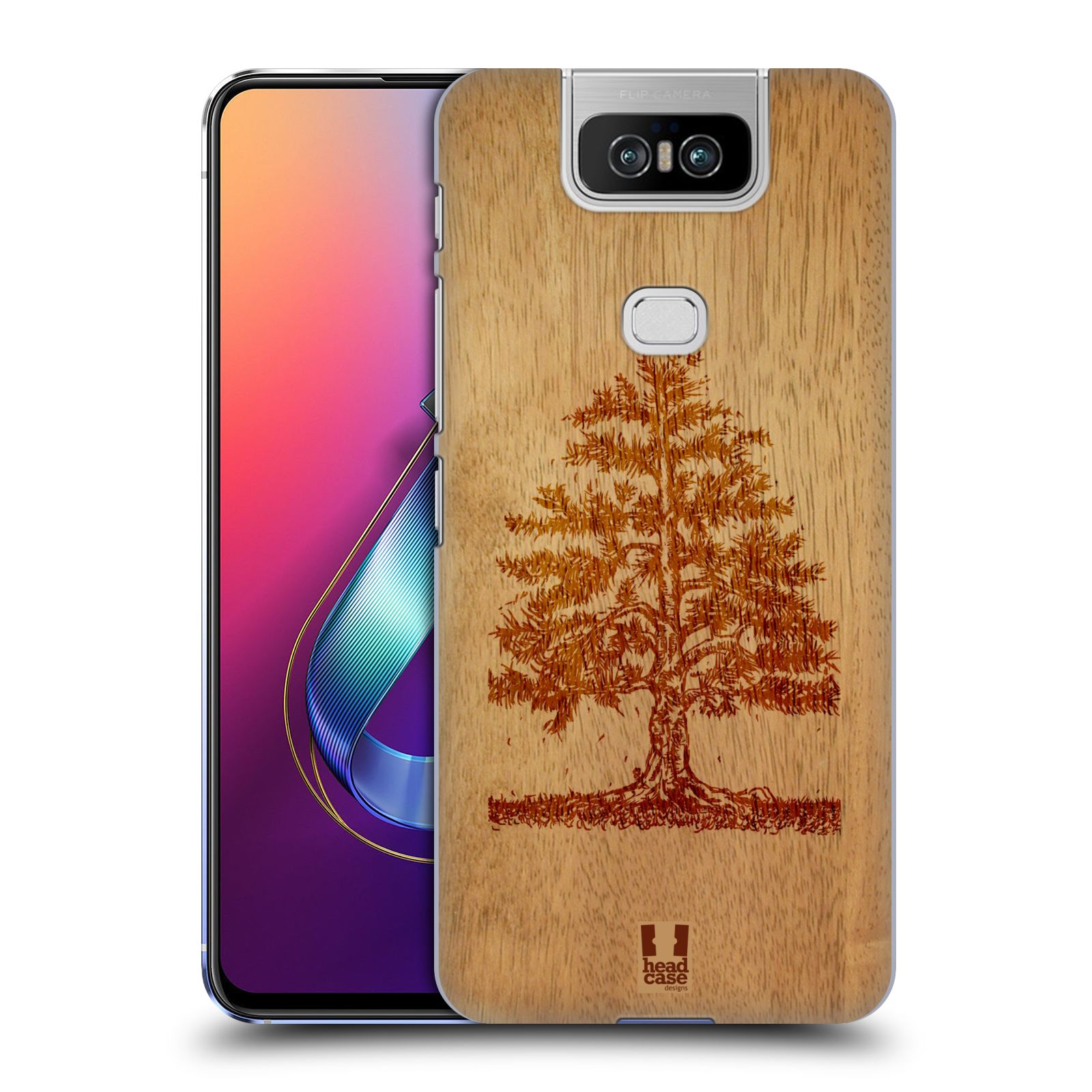 Pouzdro na mobil Asus Zenfone 6 ZS630KL - HEAD CASE - vzor Dřevěné umění STROM