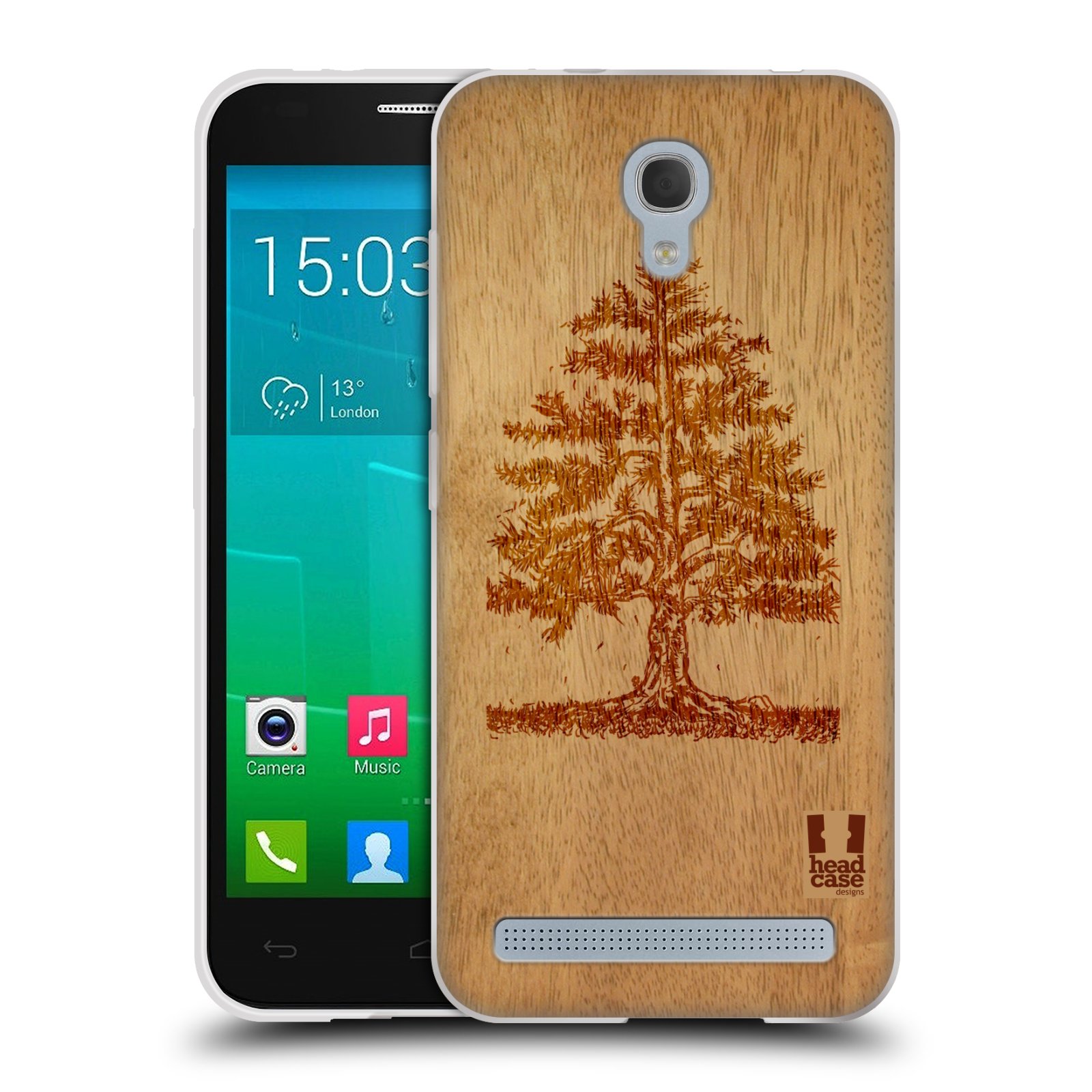 HEAD CASE silikonový obal na mobil Alcatel Idol 2 MINI S 6036Y vzor Dřevěné umění STROM