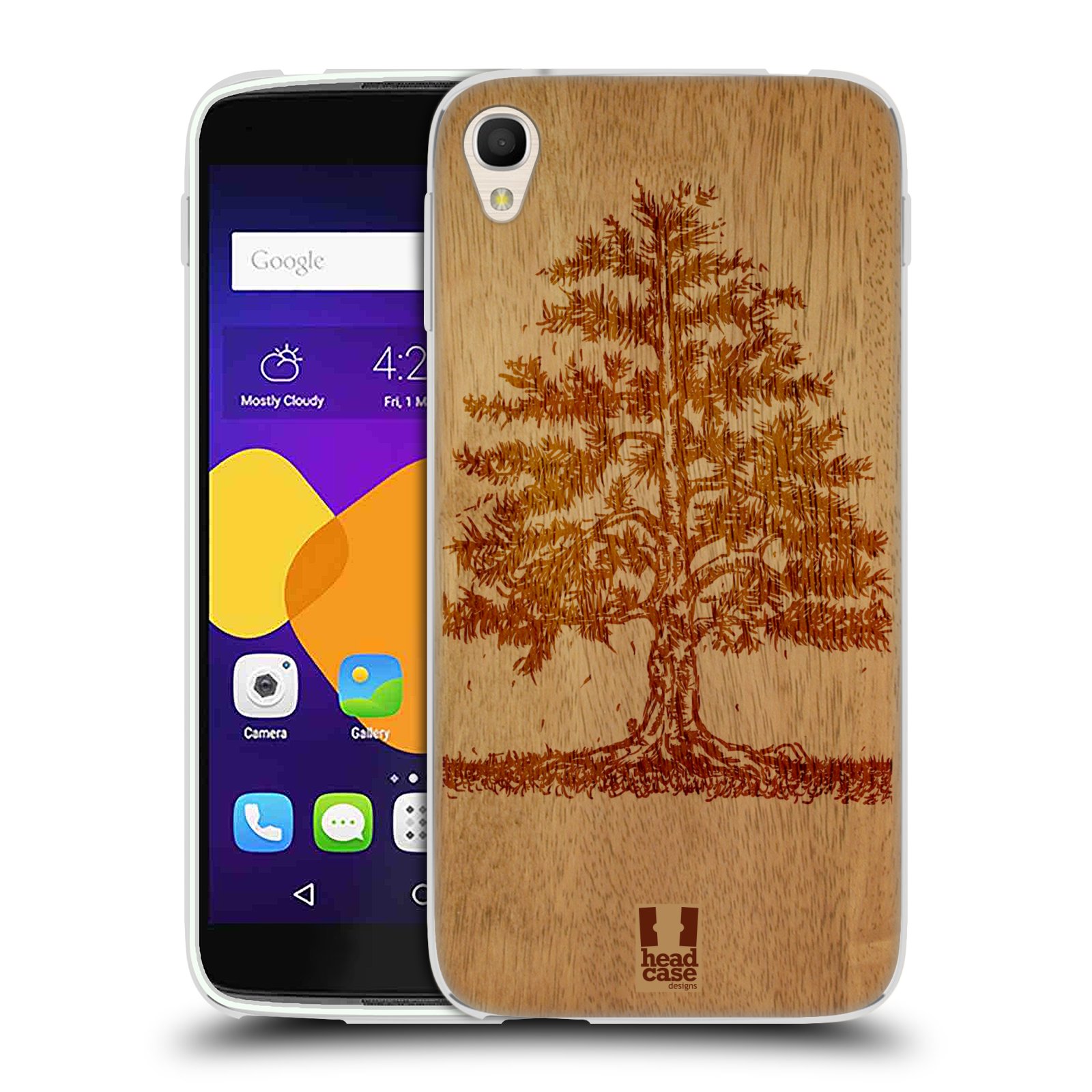 HEAD CASE silikonový obal na mobil Alcatel Idol 3 OT-6045Y (5.5) vzor Dřevěné umění STROM