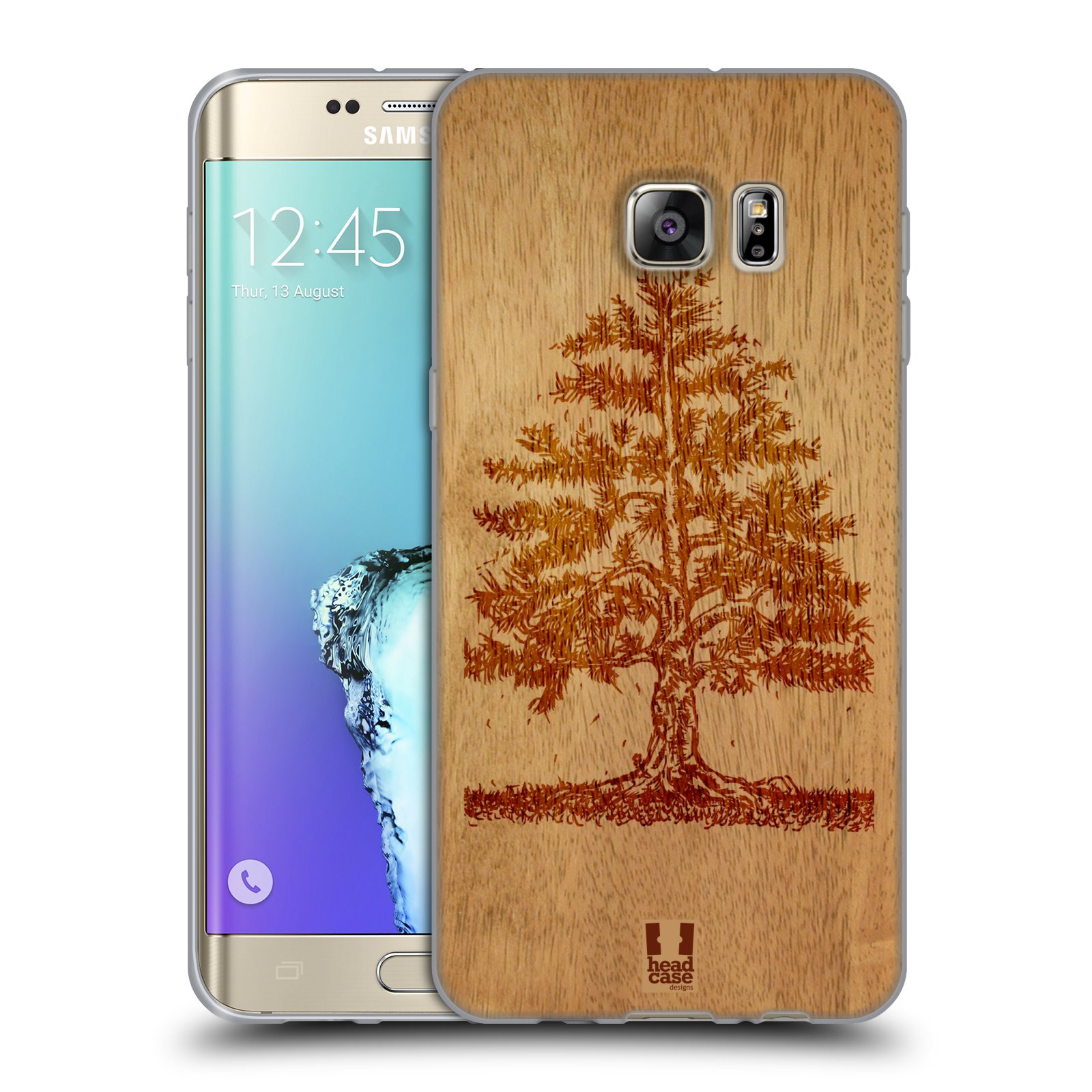 HEAD CASE silikonový obal na mobil Samsung Galaxy S6 EDGE PLUS vzor Dřevěné umění STROM