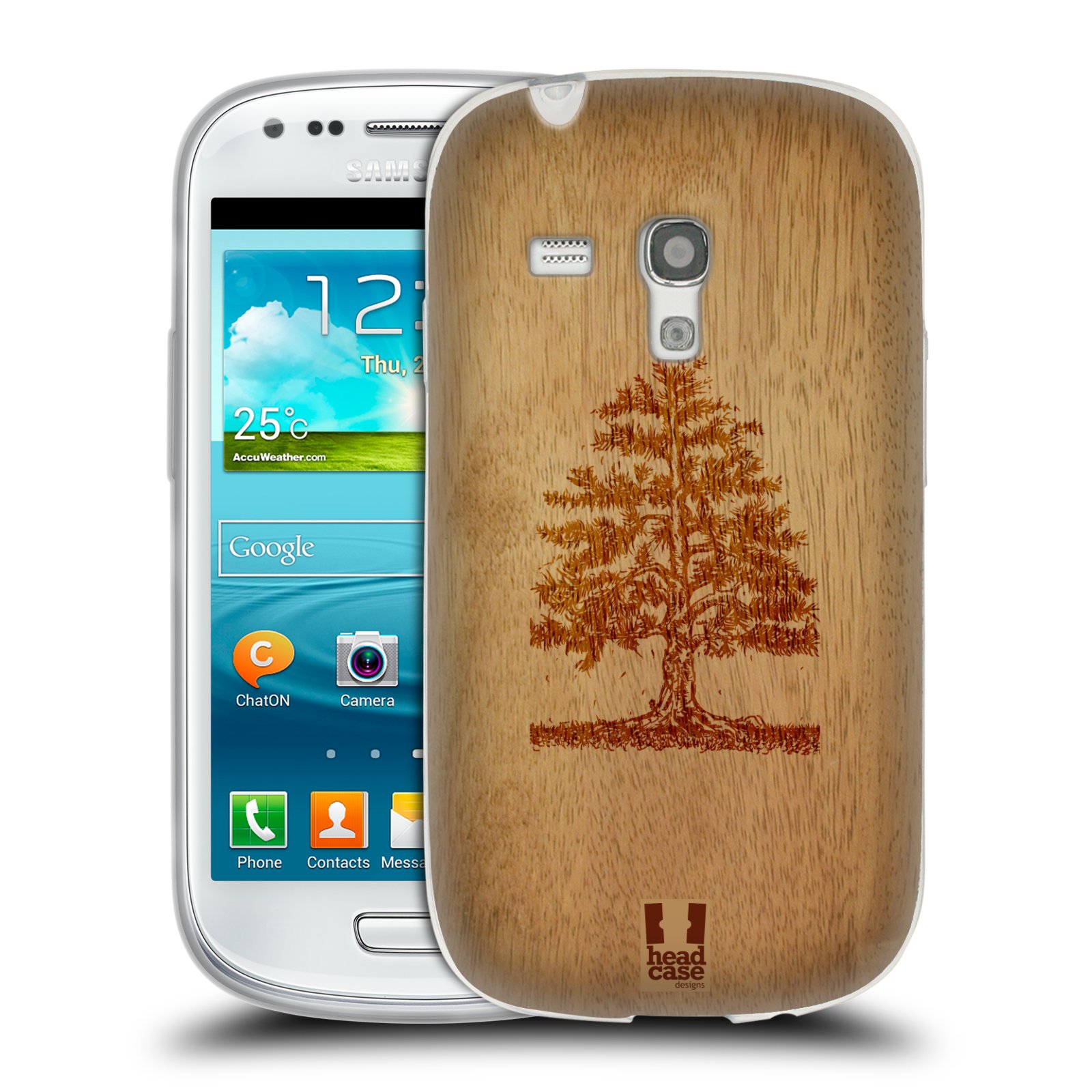 HEAD CASE silikonový obal na mobil Samsung Galaxy S3 MINI i8190 vzor Dřevěné umění STROM