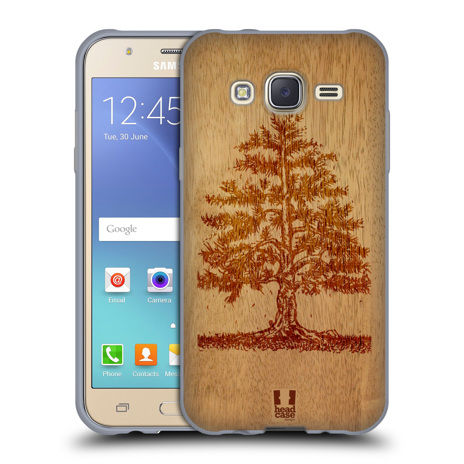 HEAD CASE silikonový obal na mobil Samsung Galaxy J5, J500, (J5 DUOS) vzor Dřevěné umění STROM