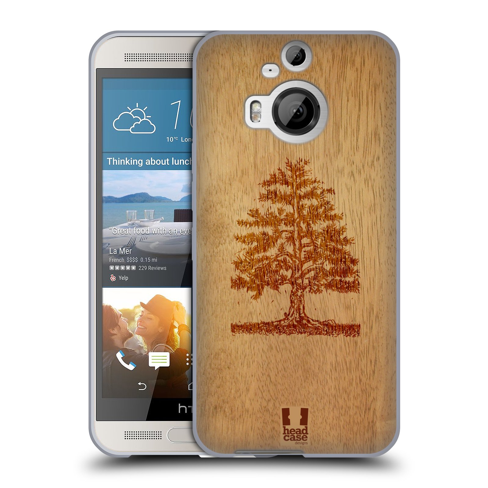 HEAD CASE silikonový obal na mobil HTC ONE M9+(PLUS) vzor Dřevěné umění STROM