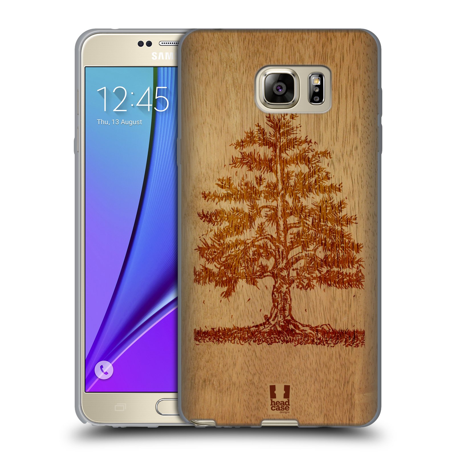 HEAD CASE silikonový obal na mobil Samsung Galaxy Note 5 (N920) vzor Dřevěné umění STROM