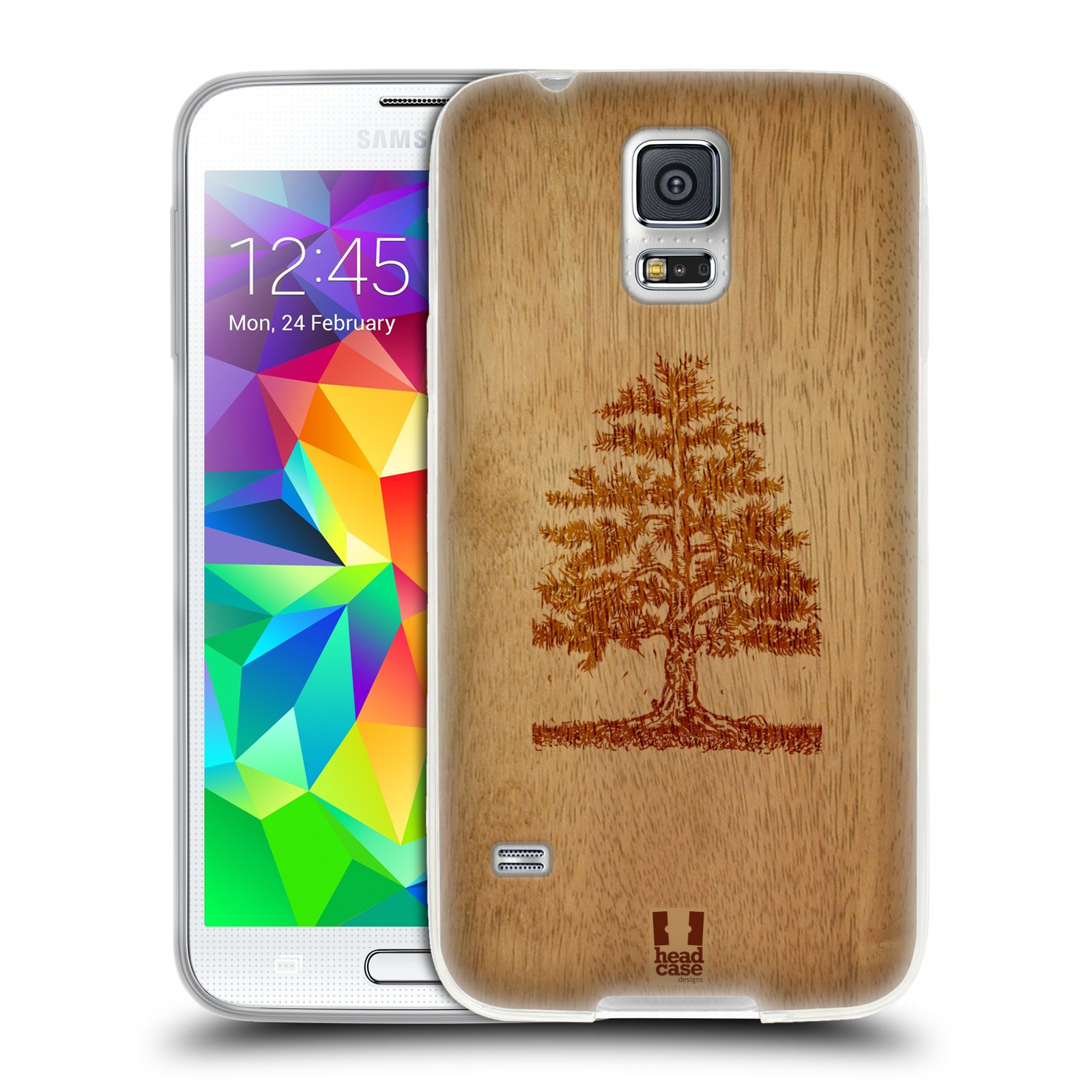HEAD CASE silikonový obal na mobil Samsung Galaxy S5/S5 NEO vzor Dřevěné umění STROM