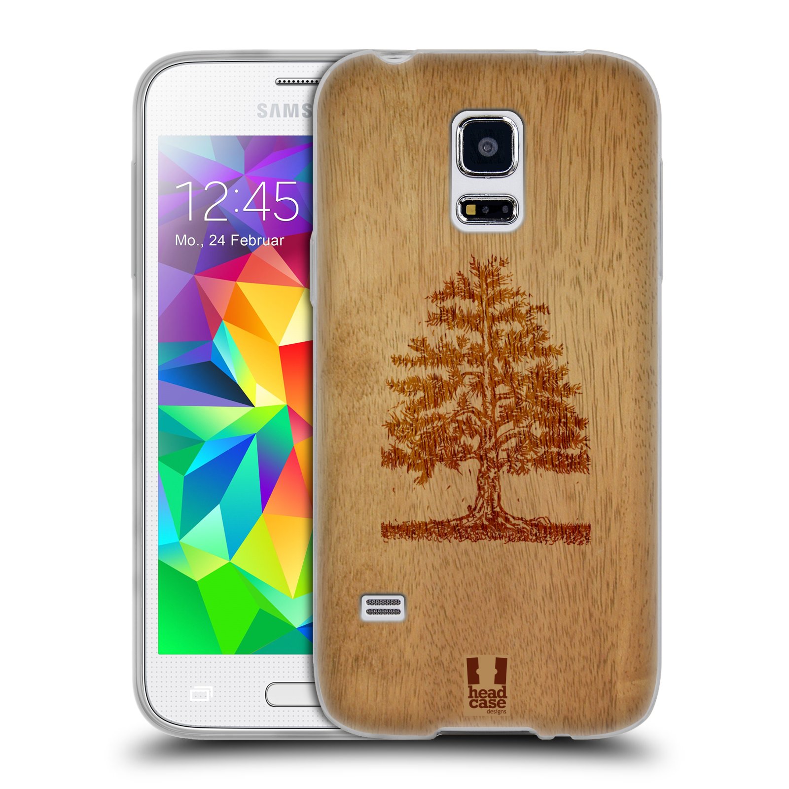 HEAD CASE silikonový obal na mobil Samsung Galaxy S5 MINI vzor Dřevěné umění STROM