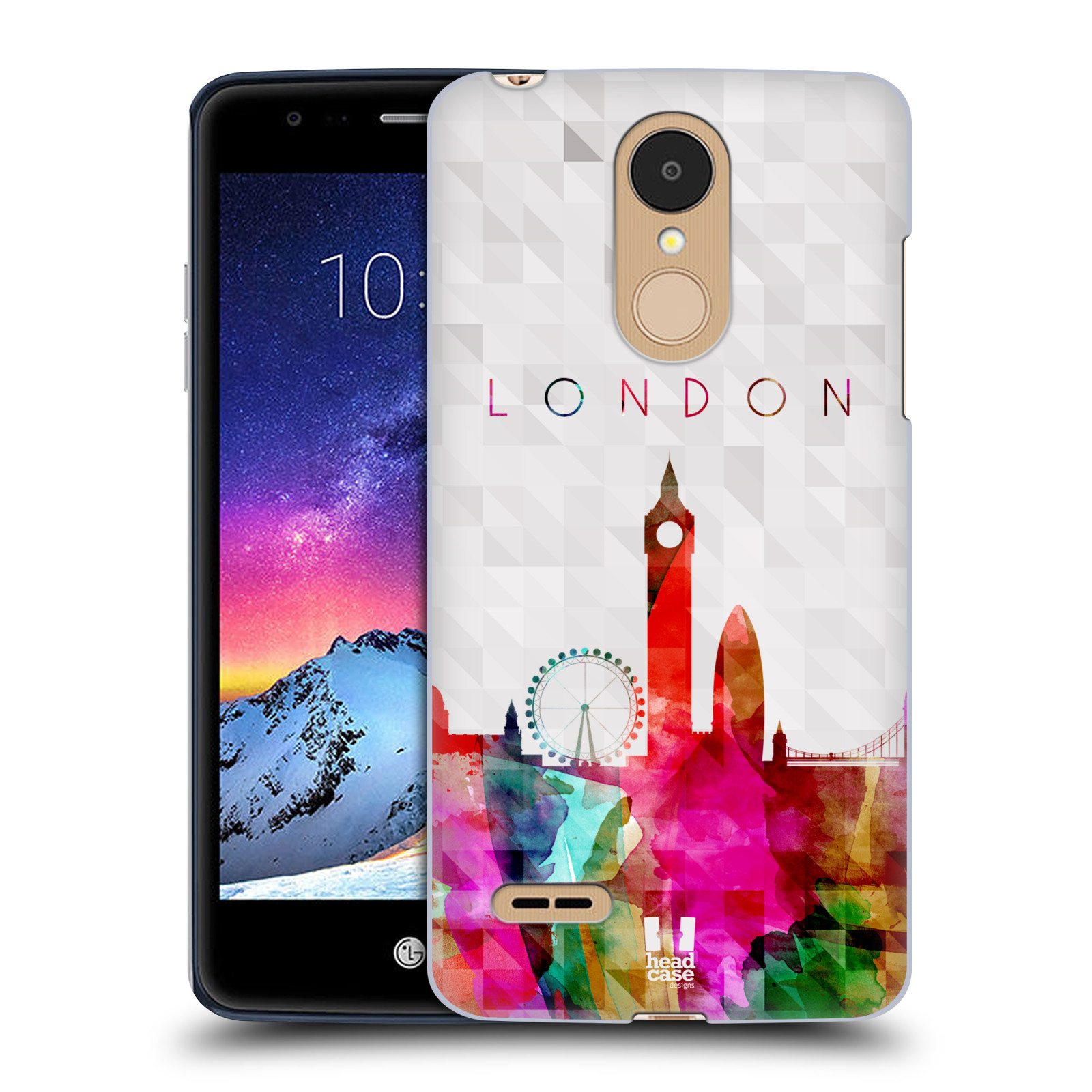 HEAD CASE plastový obal na mobil LG K9 / K8 2018 vzor Vodní barva města silueta LONDÝN BIG BEN ANGLIE