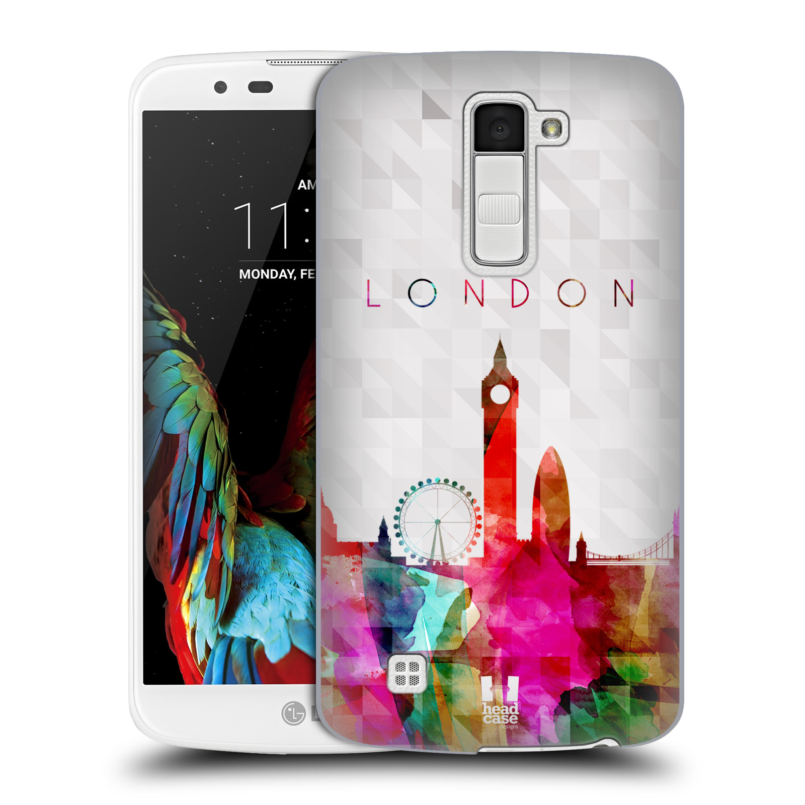 HEAD CASE plastový obal na mobil LG K10 vzor Vodní barva města silueta LONDÝN BIG BEN ANGLIE