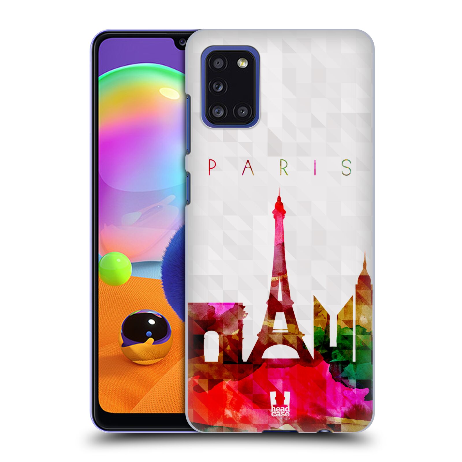Zadní kryt na mobil Samsung Galaxy A31 vzor Vodní barva města silueta PAŘÍŽ FRANICE EIFFELOVA VĚŽ
