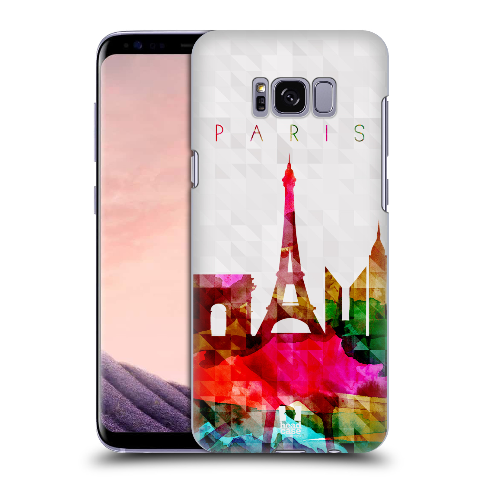 HEAD CASE plastový obal na mobil Samsung Galaxy S8 vzor Vodní barva města silueta PAŘÍŽ FRANICE EIFFELOVA VĚŽ