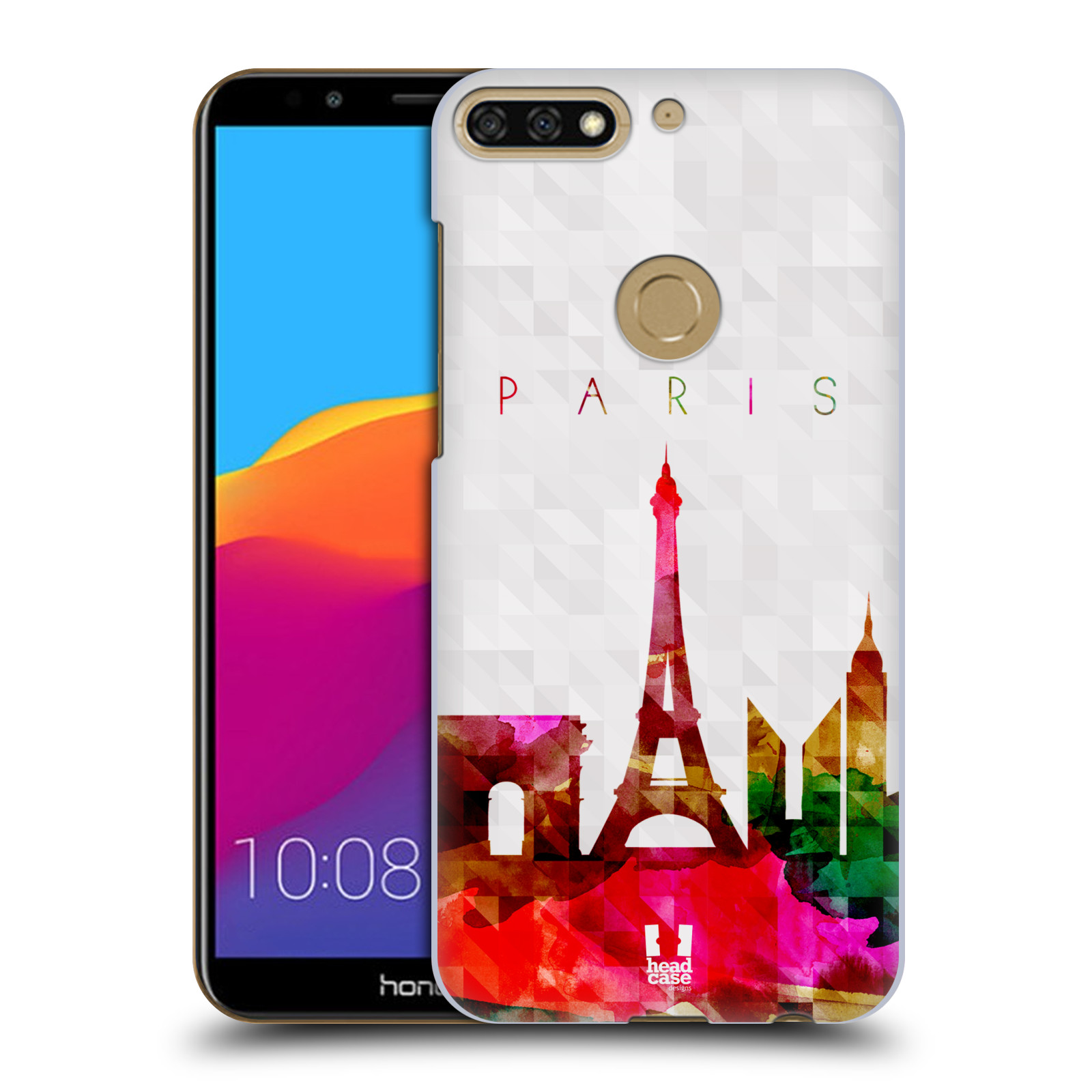 HEAD CASE plastový obal na mobil Honor 7c vzor Vodní barva města silueta PAŘÍŽ FRANICE EIFFELOVA VĚŽ