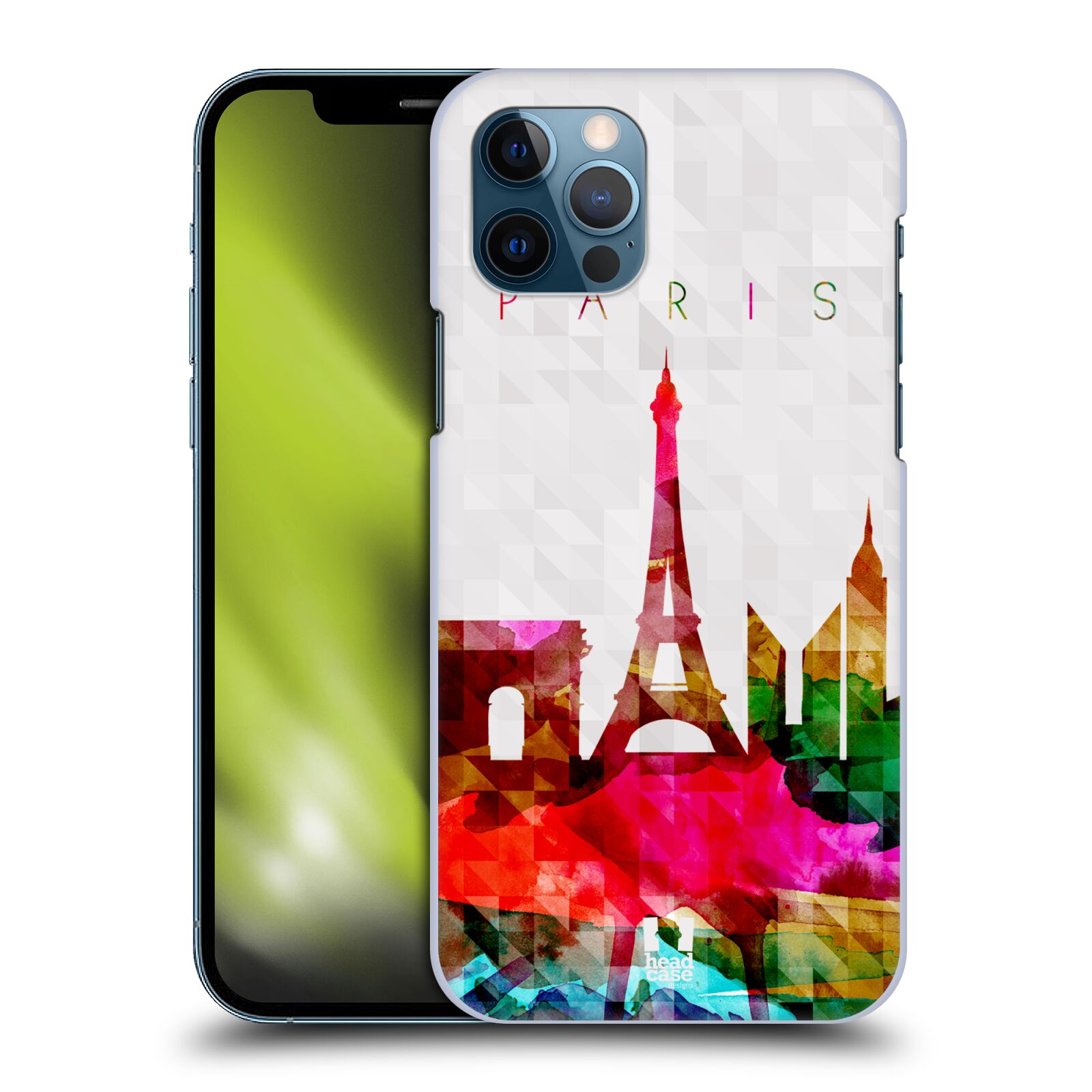 HEAD CASE plastový obal na mobil Apple Iphone 12 / Iphone 12 PRO vzor Vodní barva města silueta PAŘÍŽ FRANICE EIFFELOVA VĚŽ