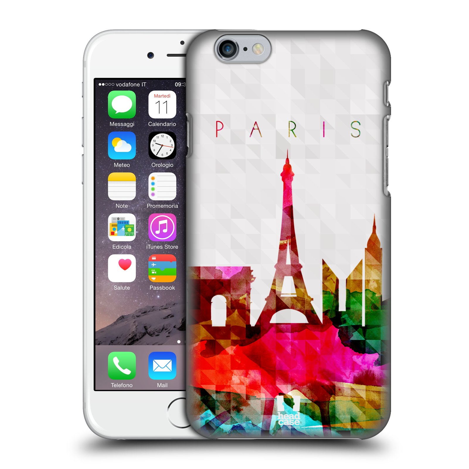 Plastové pouzdro pro mobil Apple Iphone 6/6S vzor Vodní barva města silueta PAŘÍŽ FRANICE EIFFELOVA VĚŽ