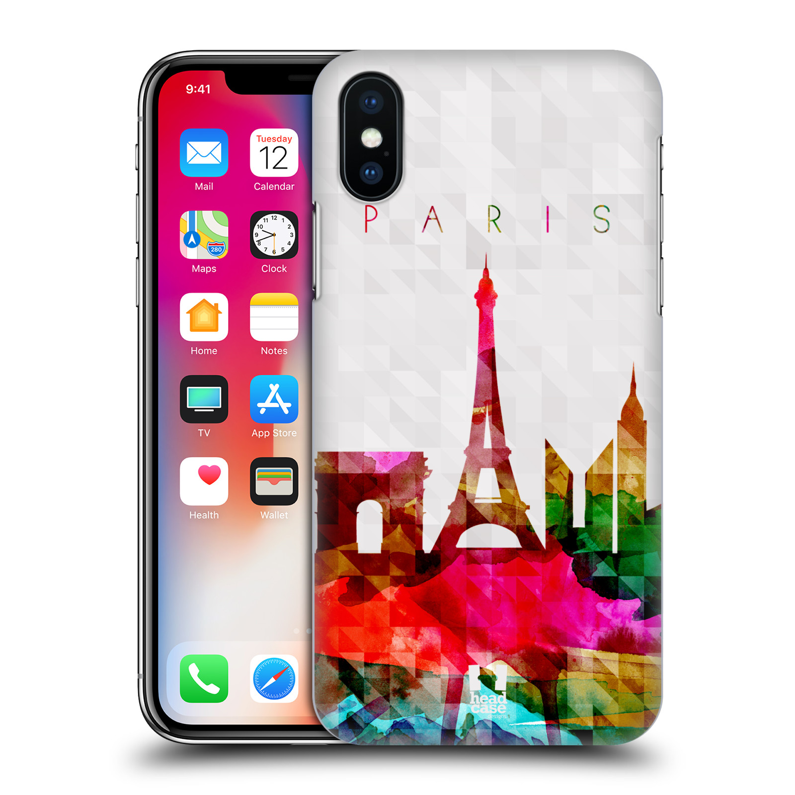 HEAD CASE plastový obal na mobil Apple Iphone X / XS vzor Vodní barva města silueta PAŘÍŽ FRANICE EIFFELOVA VĚŽ