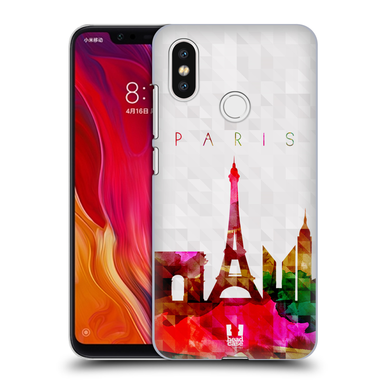 HEAD CASE plastový obal na mobil Xiaomi Mi 8 vzor Vodní barva města silueta PAŘÍŽ FRANICE EIFFELOVA VĚŽ