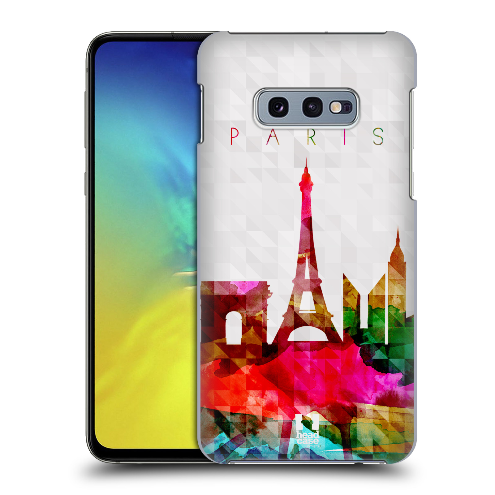 Pouzdro na mobil Samsung Galaxy S10e - HEAD CASE - vzor Vodní barva města silueta PAŘÍŽ FRANICE EIFFELOVA VĚŽ
