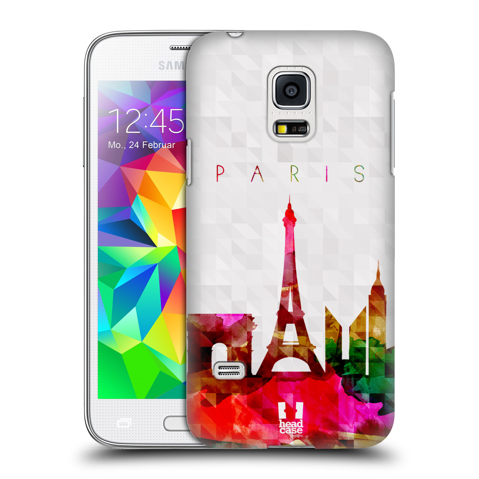 HEAD CASE plastový obal na mobil SAMSUNG Galaxy S5 MINI / S5 MINI DUOS vzor Vodní barva města silueta PAŘÍŽ FRANICE EIFFELOVA VĚŽ