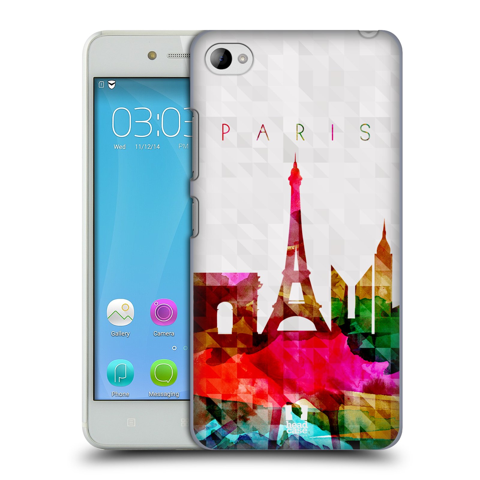 HEAD CASE pevný plastový obal na mobil LENOVO S90 vzor Vodní barva města silueta PAŘÍŽ FRANICE EIFFELOVA VĚŽ