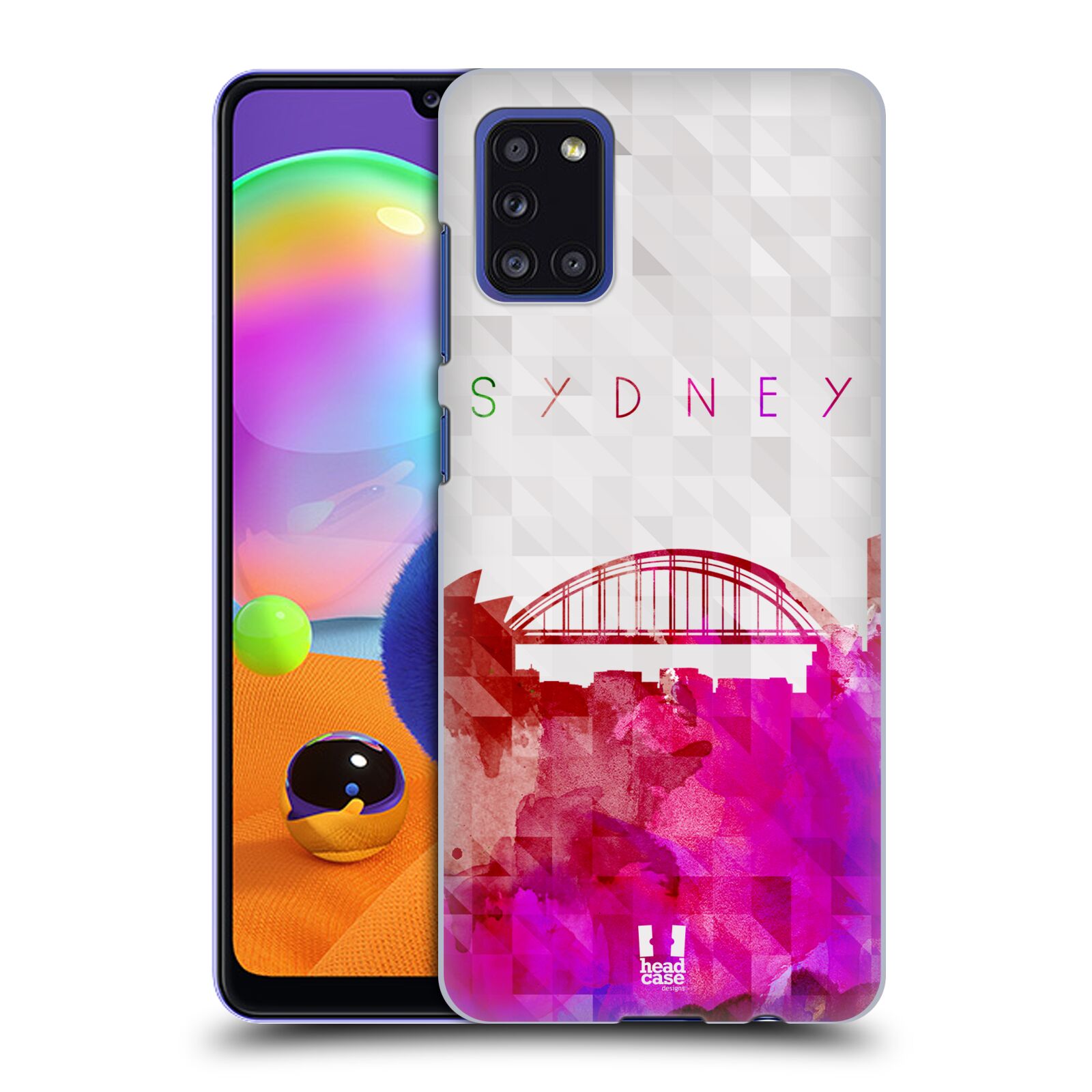 Zadní kryt na mobil Samsung Galaxy A31 vzor Vodní barva města silueta AUSTRÁLIE SYDNEY