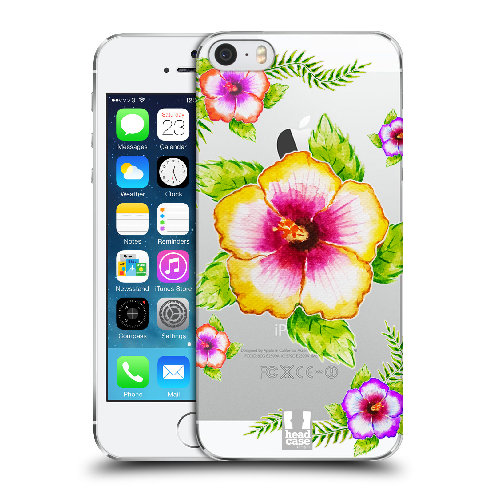Plastové pouzdro pro mobil Apple Iphone 5 / 5S / SE Květina Ibišek vodní barvy