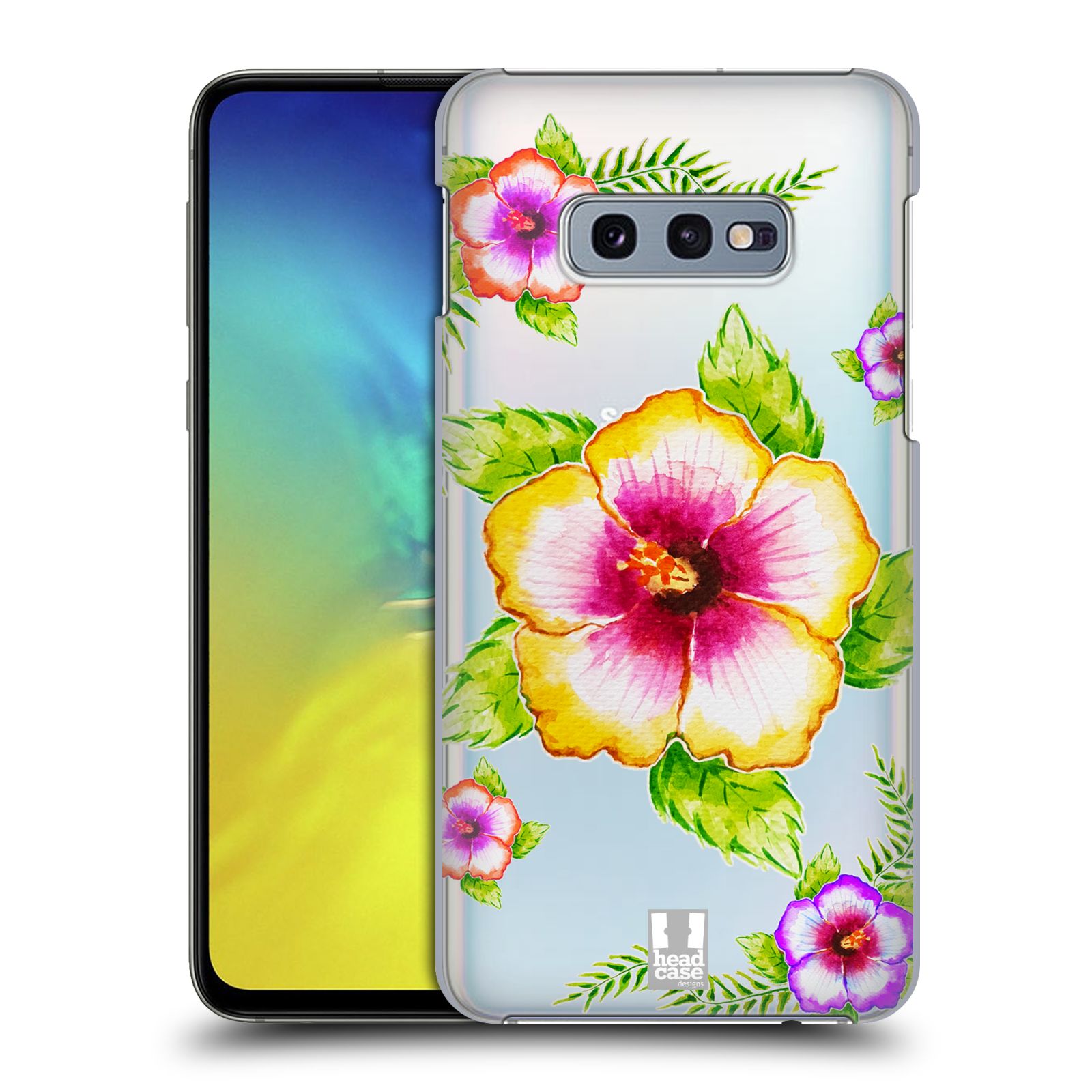 Pouzdro na mobil Samsung Galaxy S10e - HEAD CASE - Květina Ibišek vodní barvy