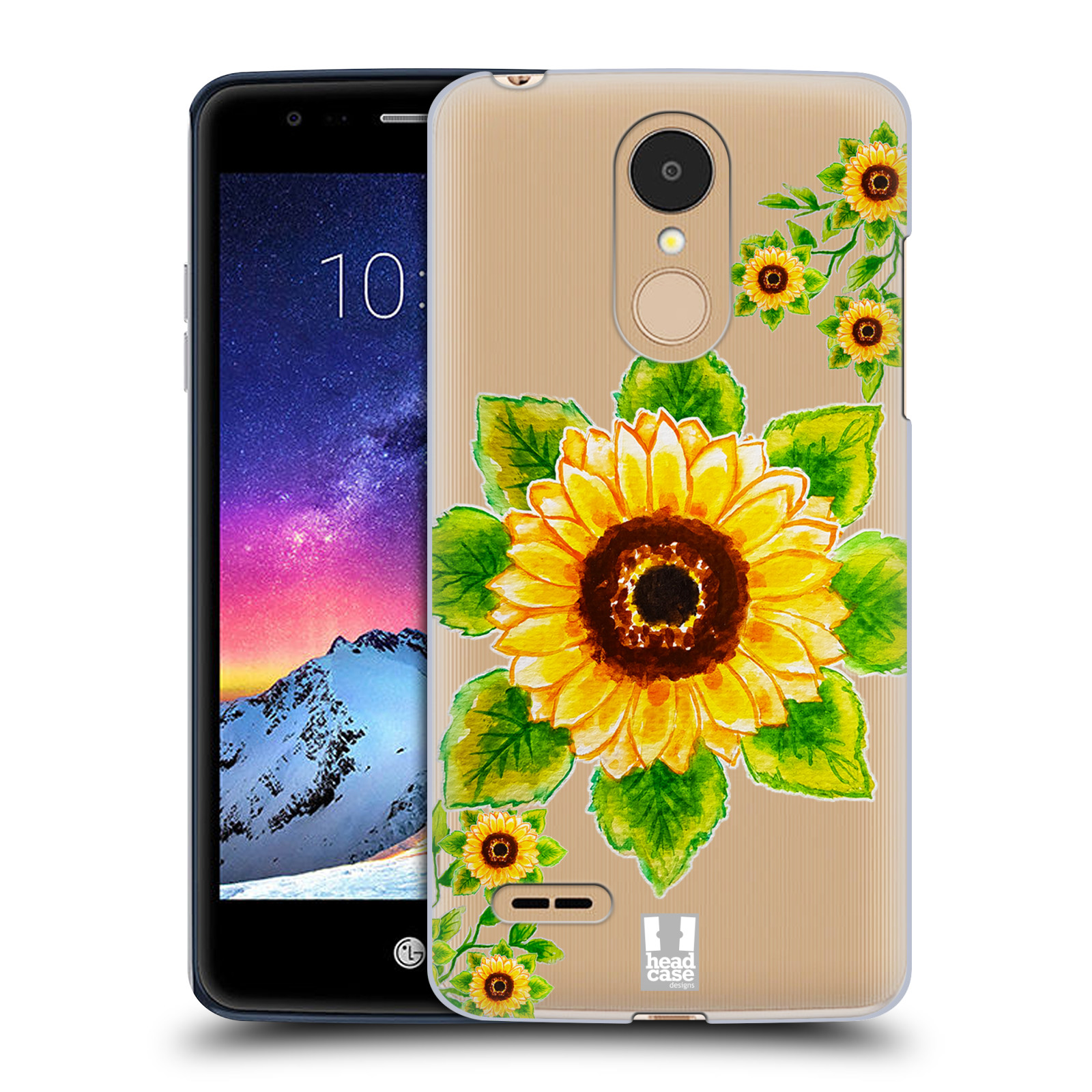 HEAD CASE plastový obal na mobil LG K9 / K8 2018 Květina Slunečnice vodní barvy