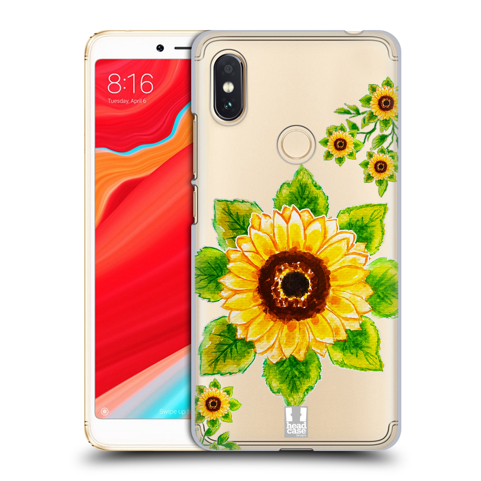 HEAD CASE plastový obal na mobil Xiaomi Redmi S2 Květina Slunečnice vodní barvy