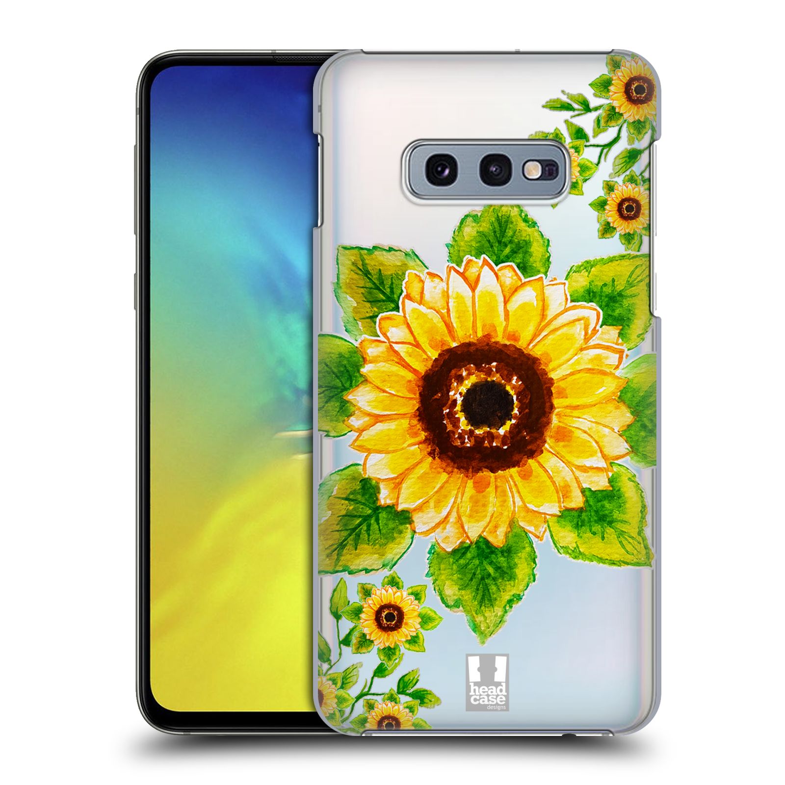 Pouzdro na mobil Samsung Galaxy S10e - HEAD CASE - Květina Slunečnice vodní barvy