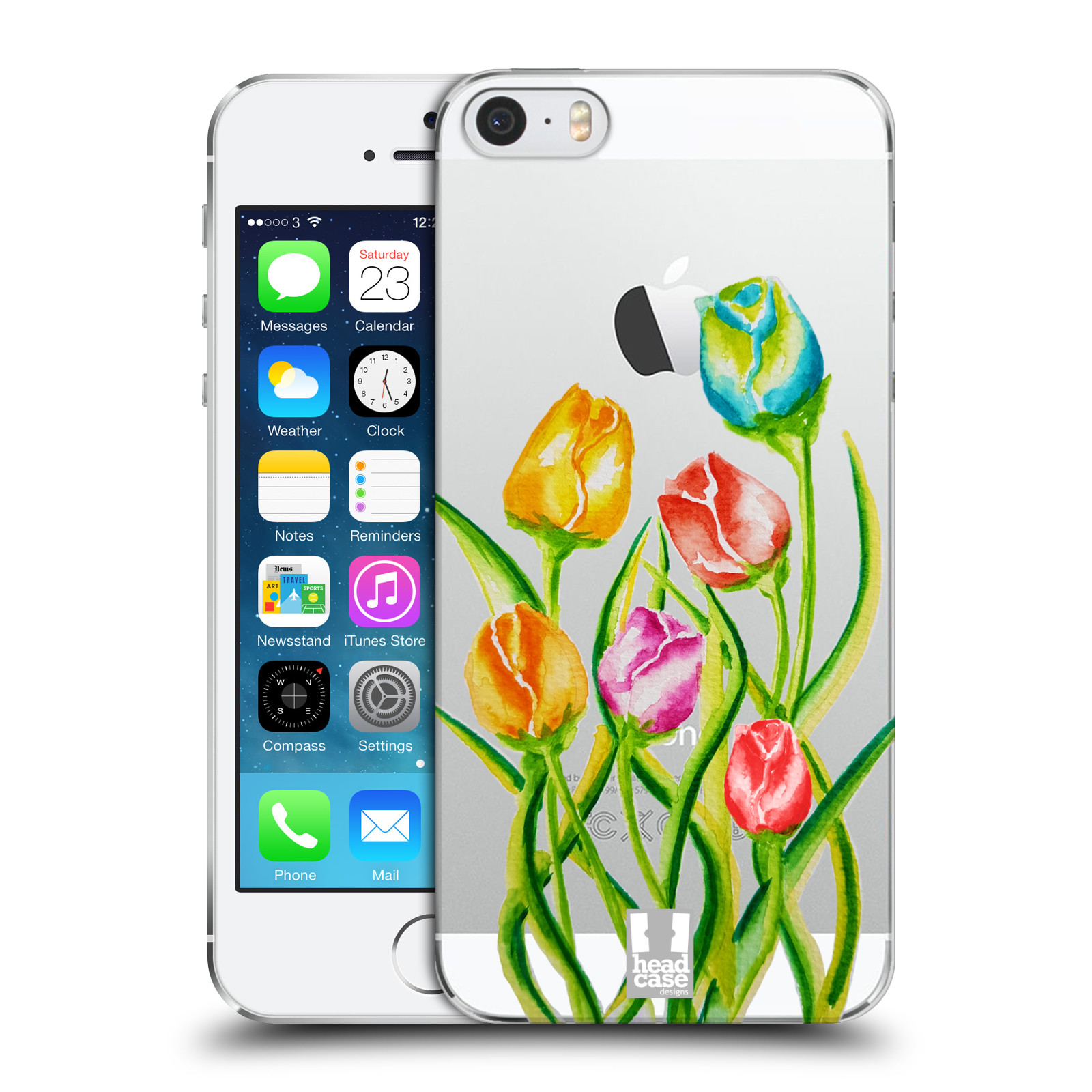 Plastové pouzdro pro mobil Apple Iphone 5 / 5S / SE Květina Tulipán vodní barvy