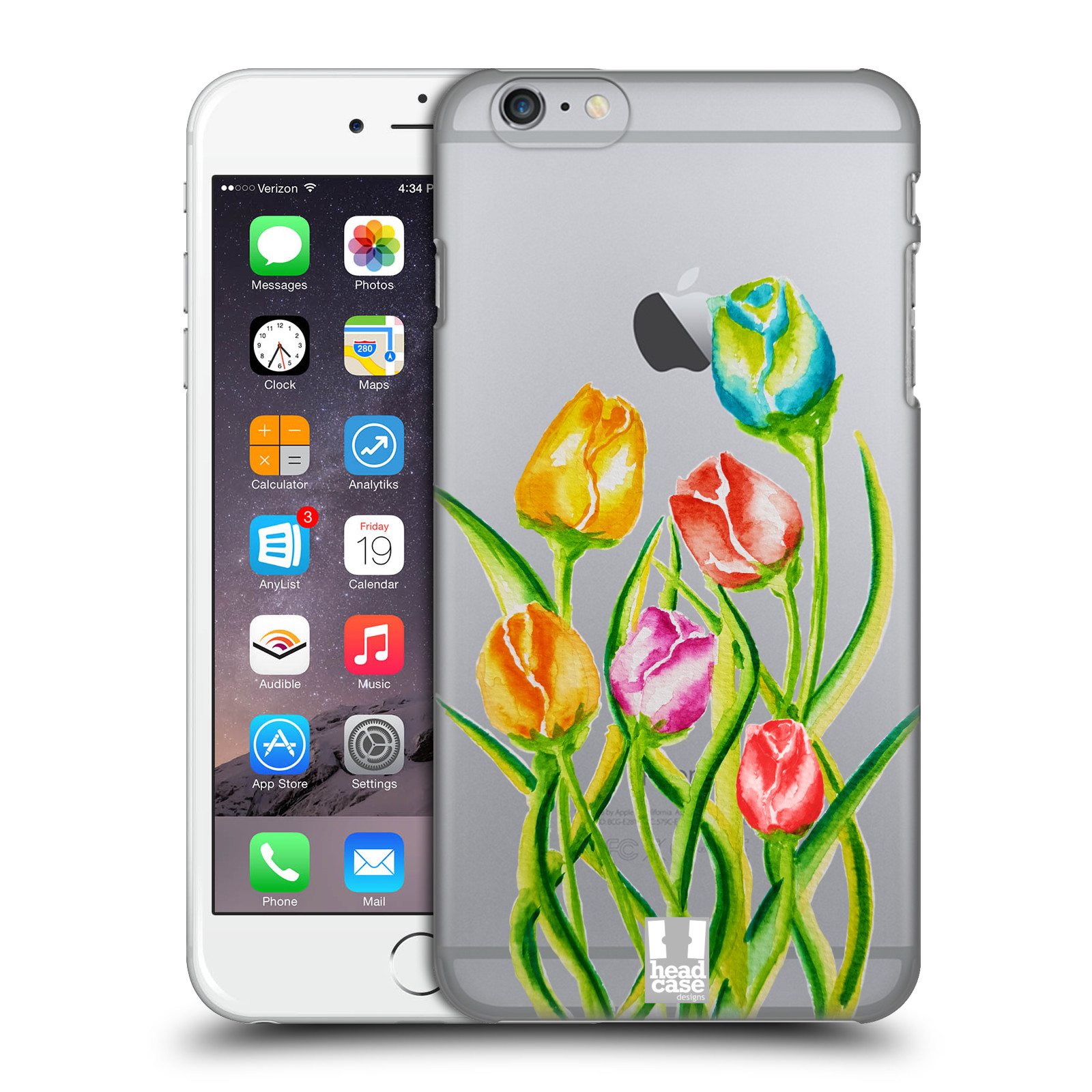 Plastové pouzdro pro mobil Apple Iphone 6 PLUS / 6S PLUS Květina Tulipán vodní barvy