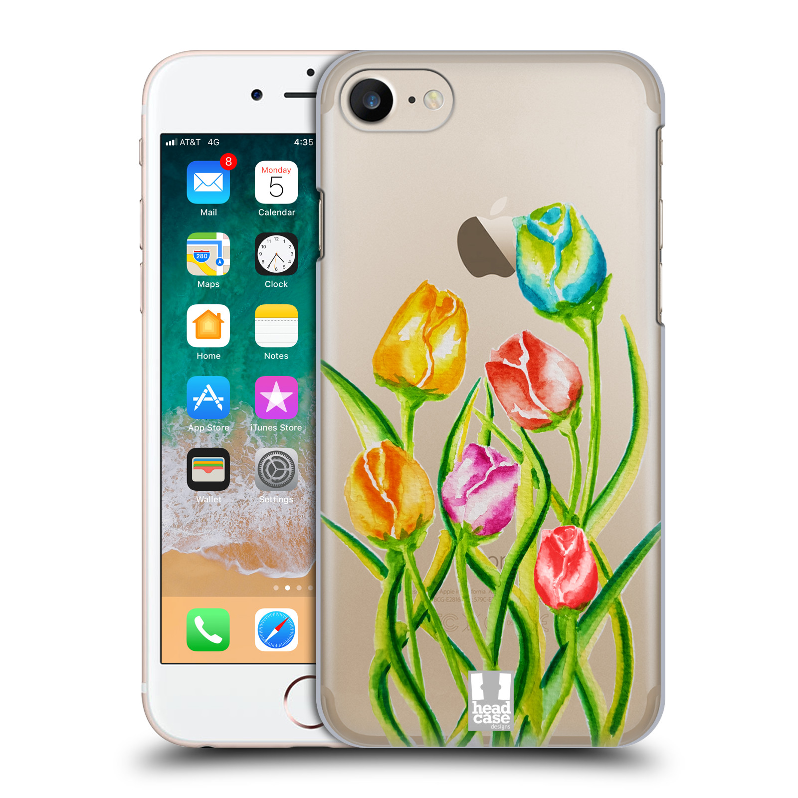 Plastové pouzdro pro mobil Apple Iphone 7/8/SE 2020 Květina Tulipán vodní barvy