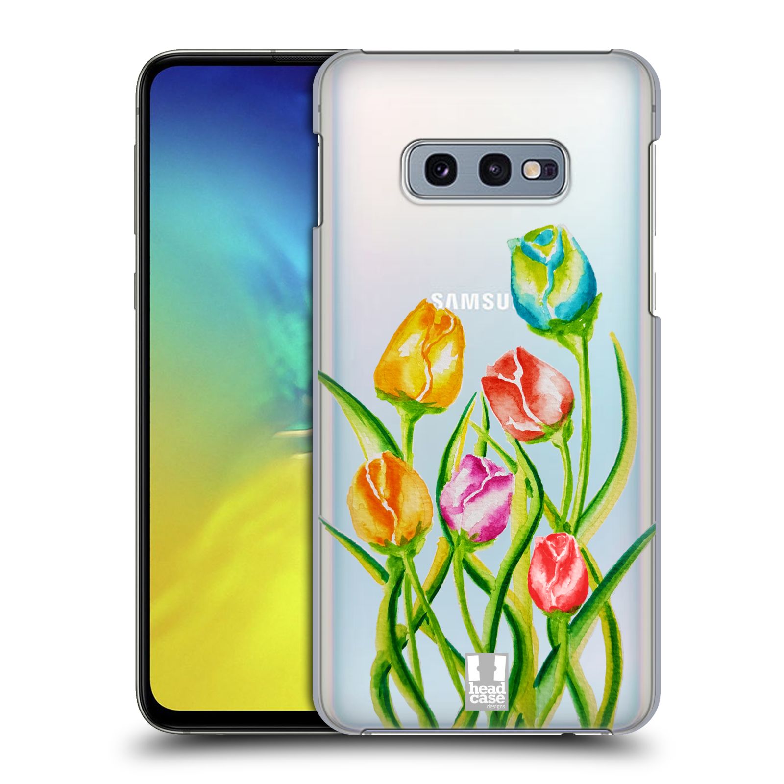 Pouzdro na mobil Samsung Galaxy S10e - HEAD CASE - Květina Tulipán vodní barvy