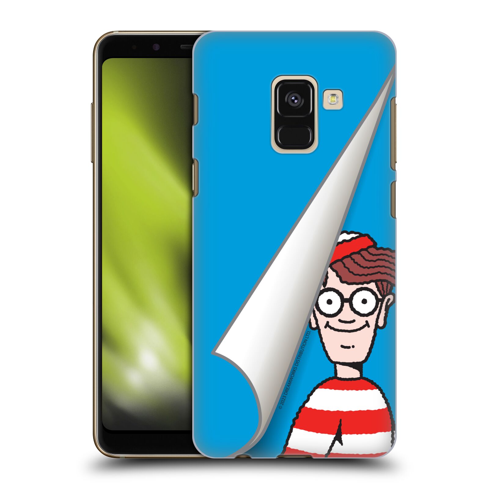Obal na mobil Samsung Galaxy A8+ 2018, A8 PLUS 2018 - HEAD CASE - Kde je Waldo - modré pozadí