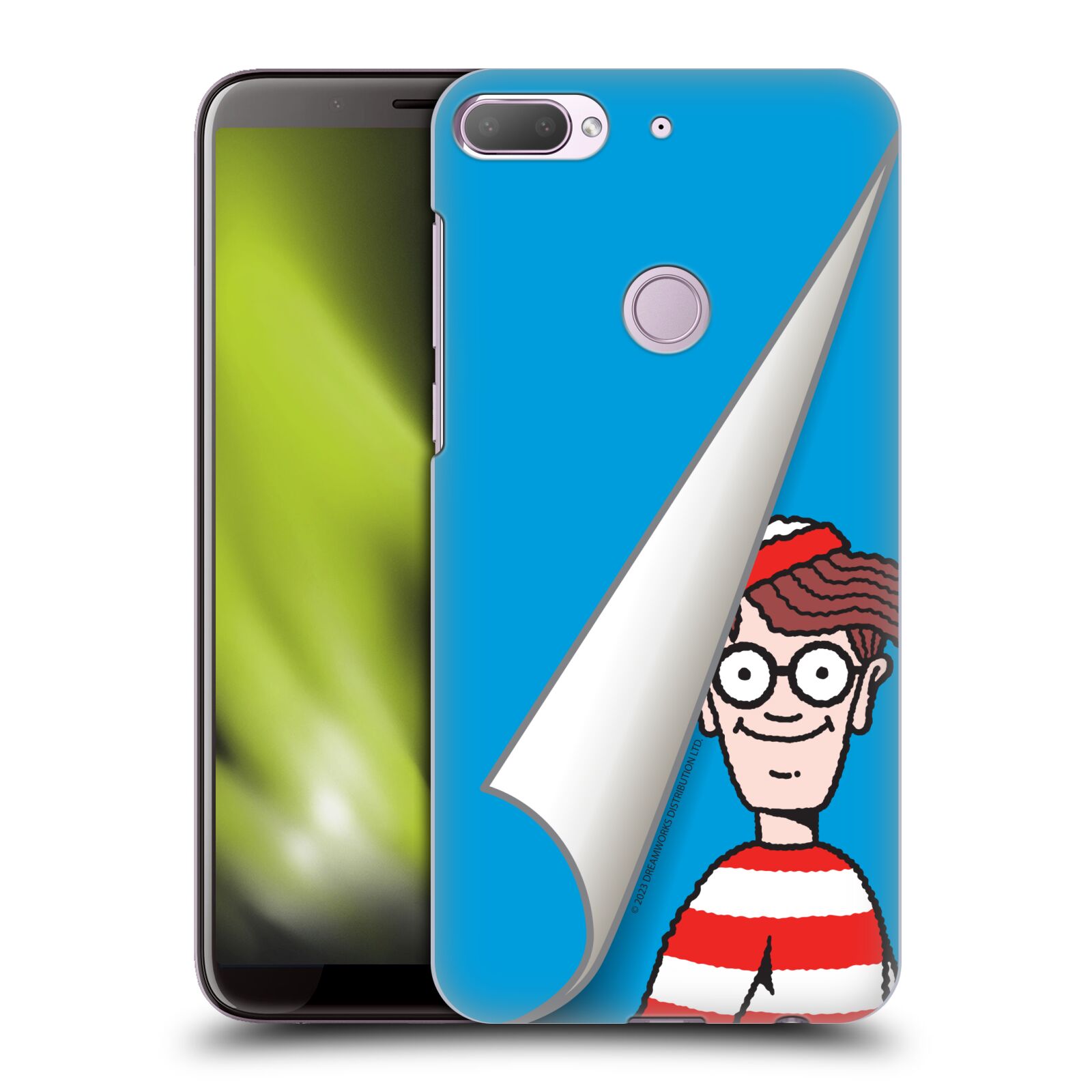 Obal na mobil HTC Desire 12+ / Desire 12+ DUAL SIM - HEAD CASE - Kde je Waldo - modré pozadí