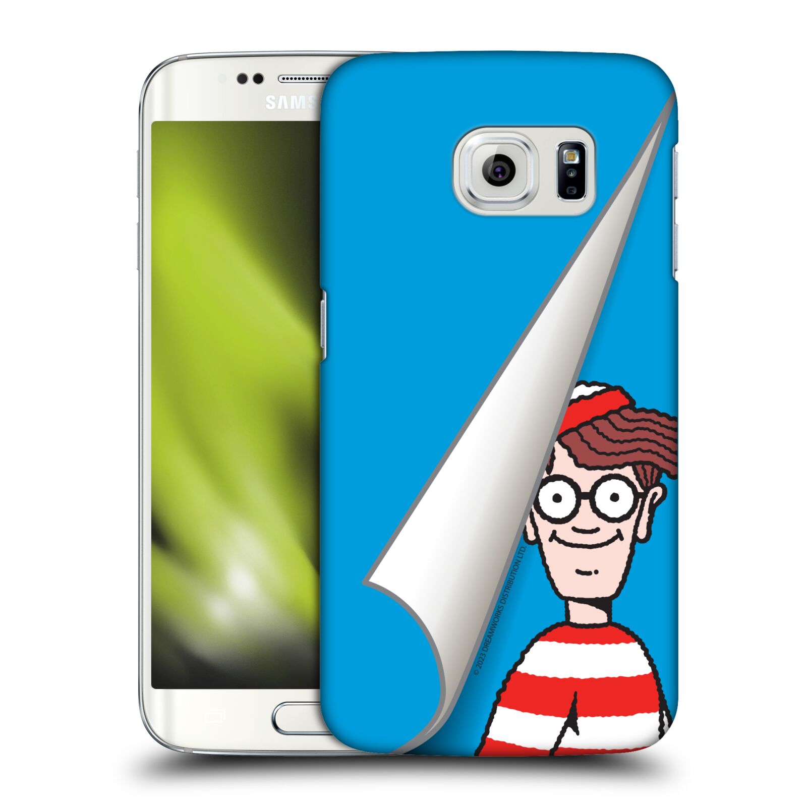 Obal na mobil Samsung Galaxy S6 EDGE - HEAD CASE - Kde je Waldo - modré pozadí