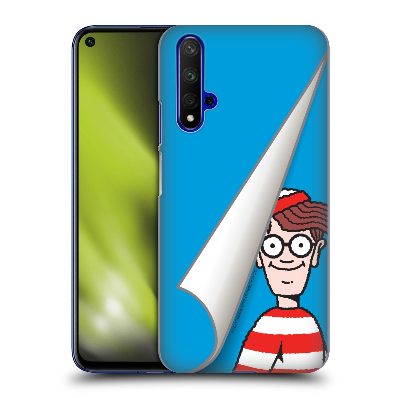 Obal na mobil HONOR 20 - HEAD CASE - Kde je Waldo - modré pozadí