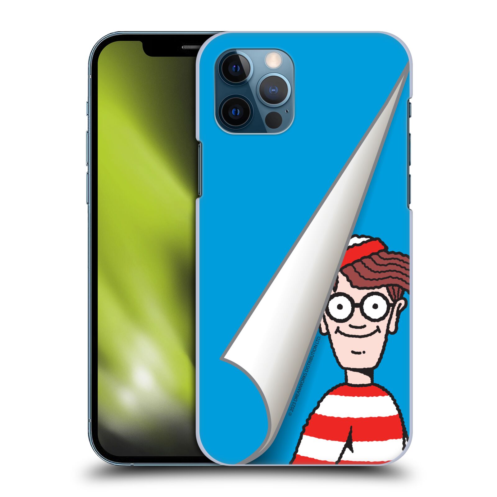 Obal na mobil Apple Iphone 12 / 12 PRO - HEAD CASE - Kde je Waldo - modré pozadí