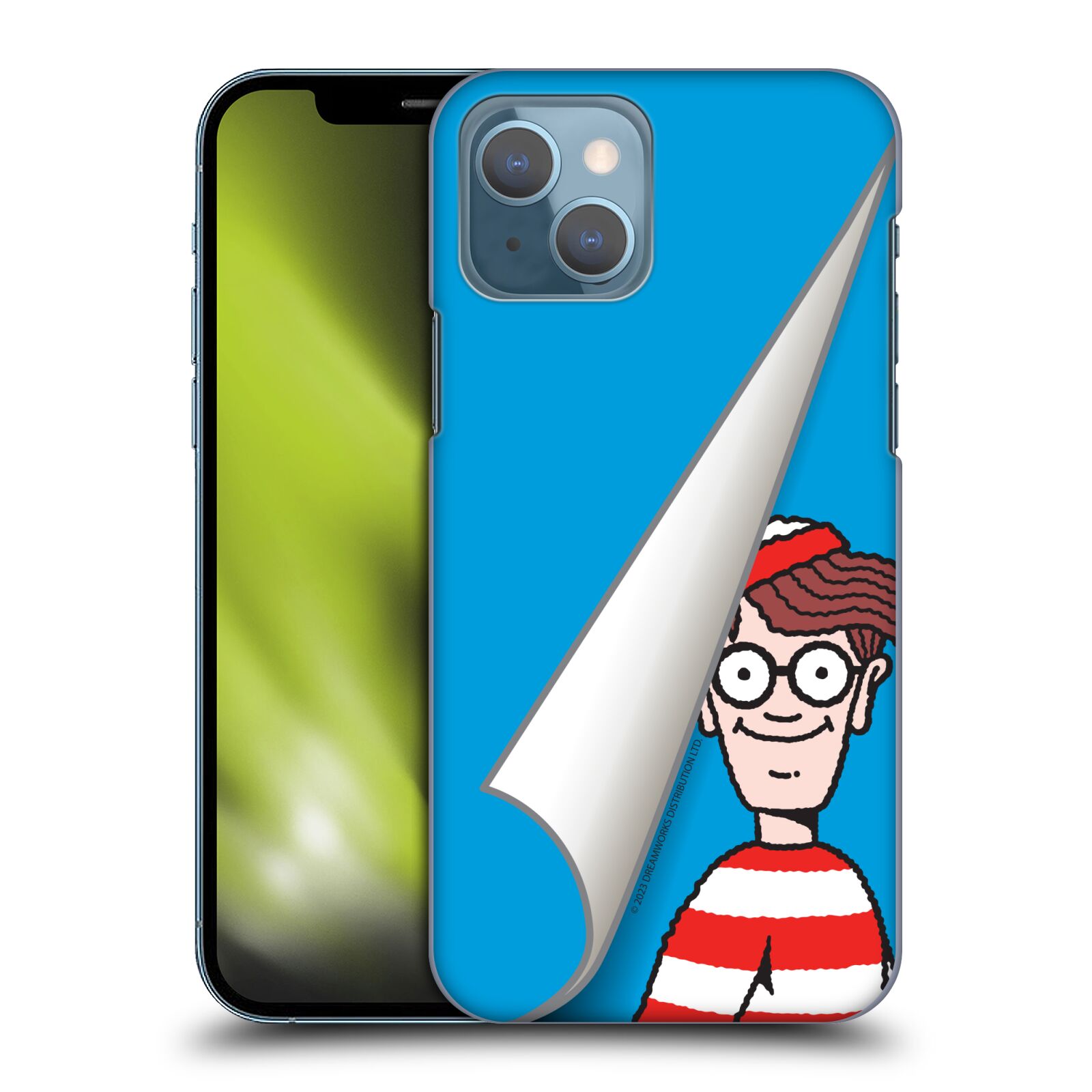 Obal na mobil Apple Iphone 13 - HEAD CASE - Kde je Waldo - modré pozadí