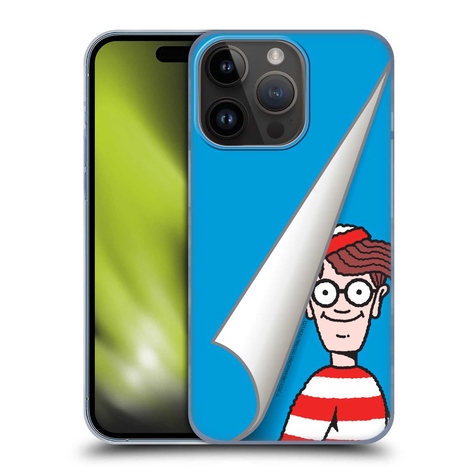 Obal na mobil Apple Iphone 15 PRO - HEAD CASE - Kde je Waldo - modré pozadí