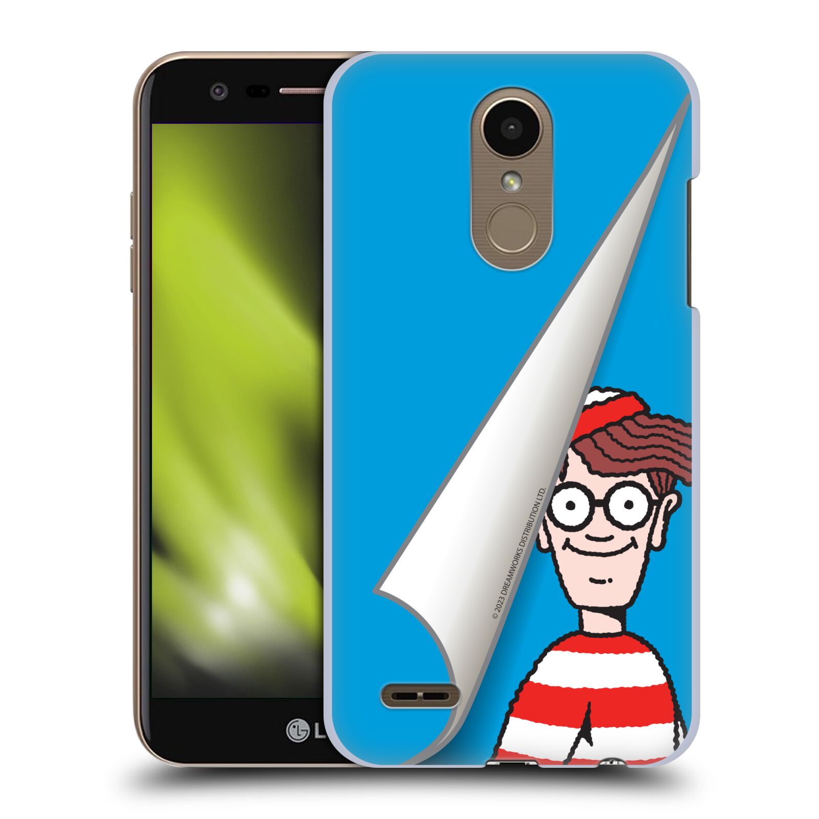 Obal na mobil LG K10 2018 - HEAD CASE - Kde je Waldo - modré pozadí